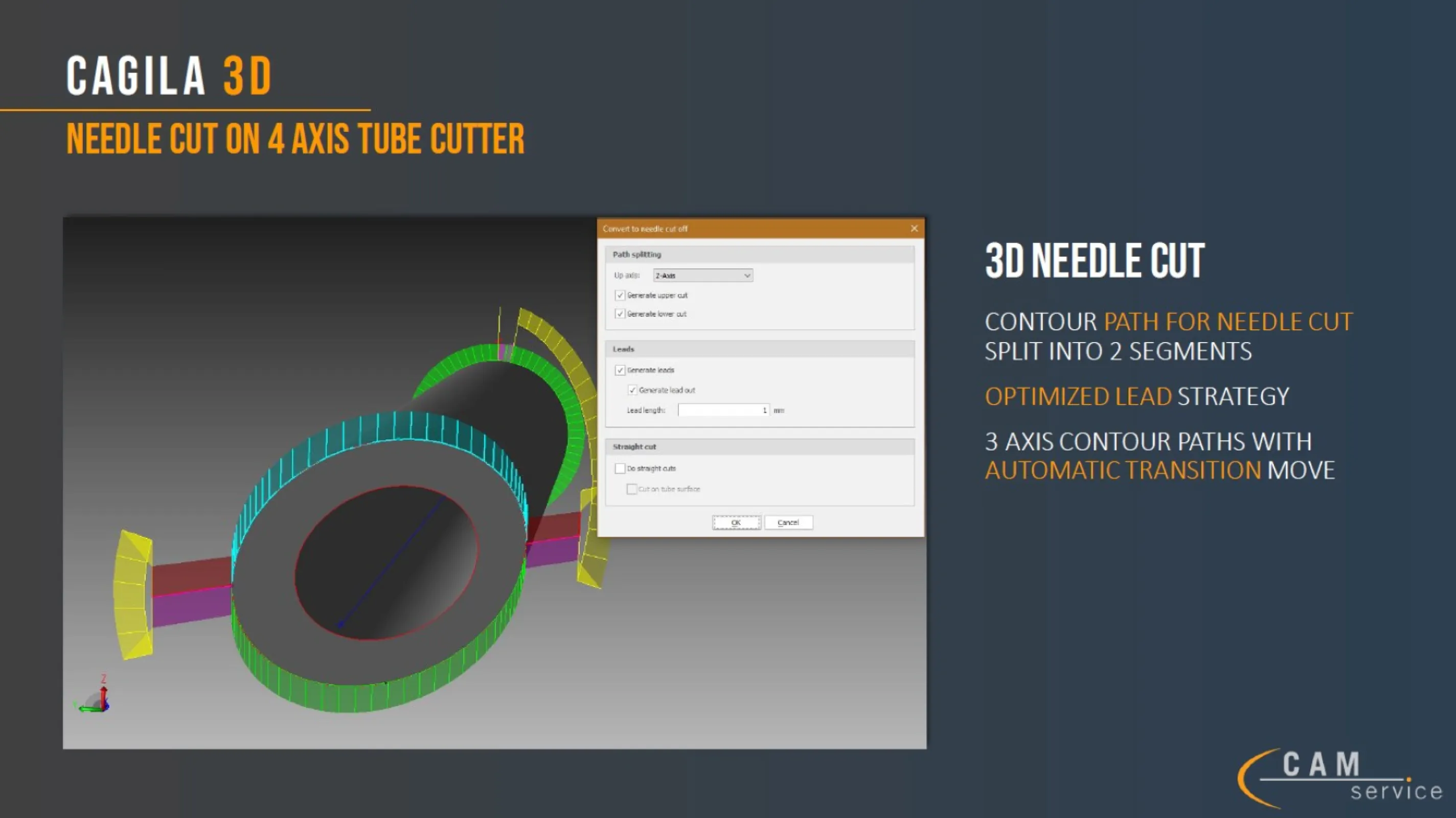 CAGILA 3D - Needle module for 4 axis tube cutters