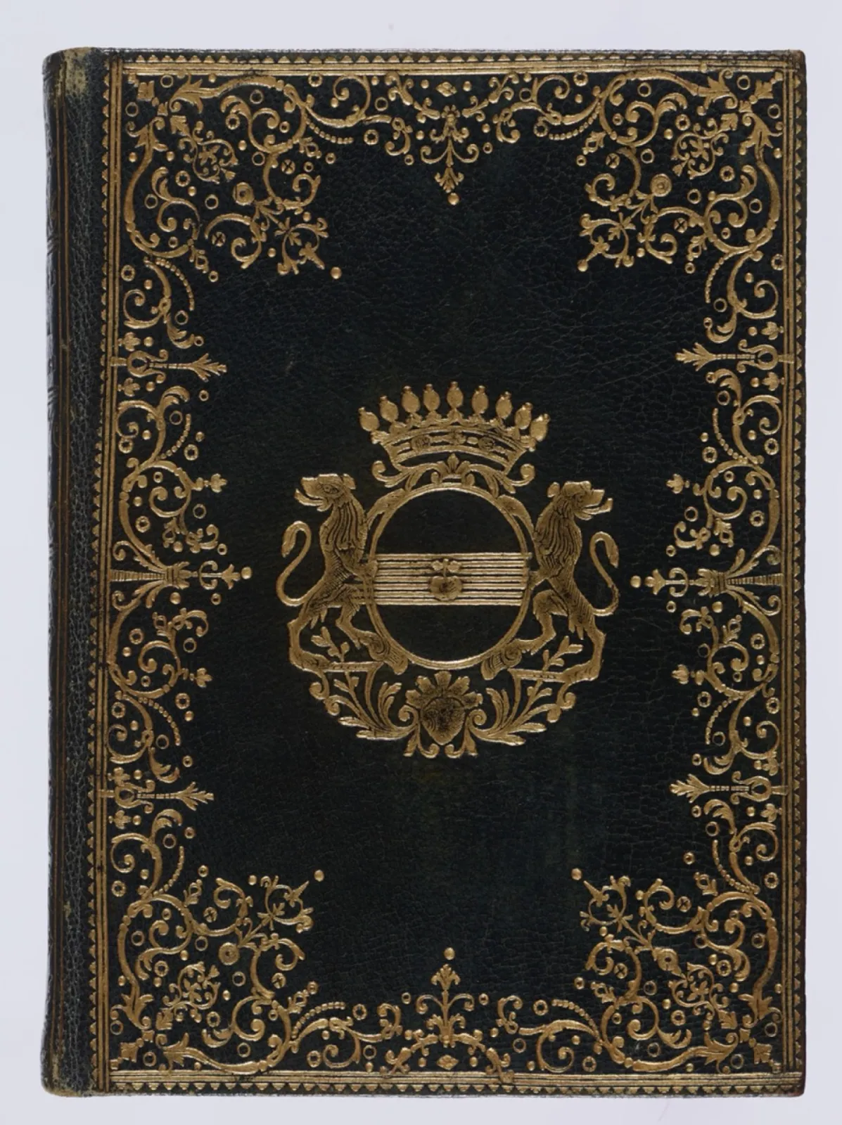 Bound in genuine leather with lavish gold embossing.