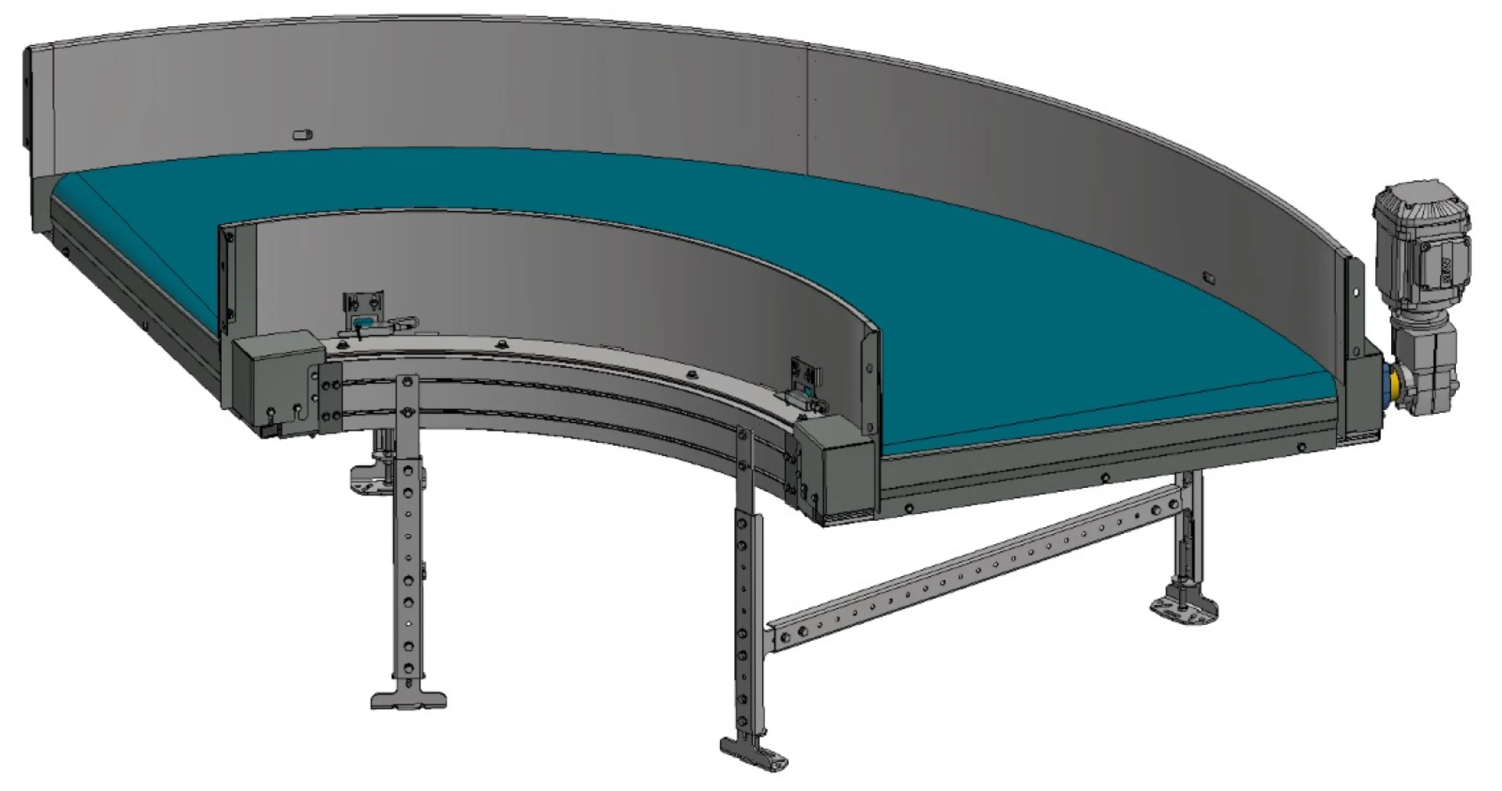 Transnorm Belt Curve Conveyor TS 1600-105 Airport Curve