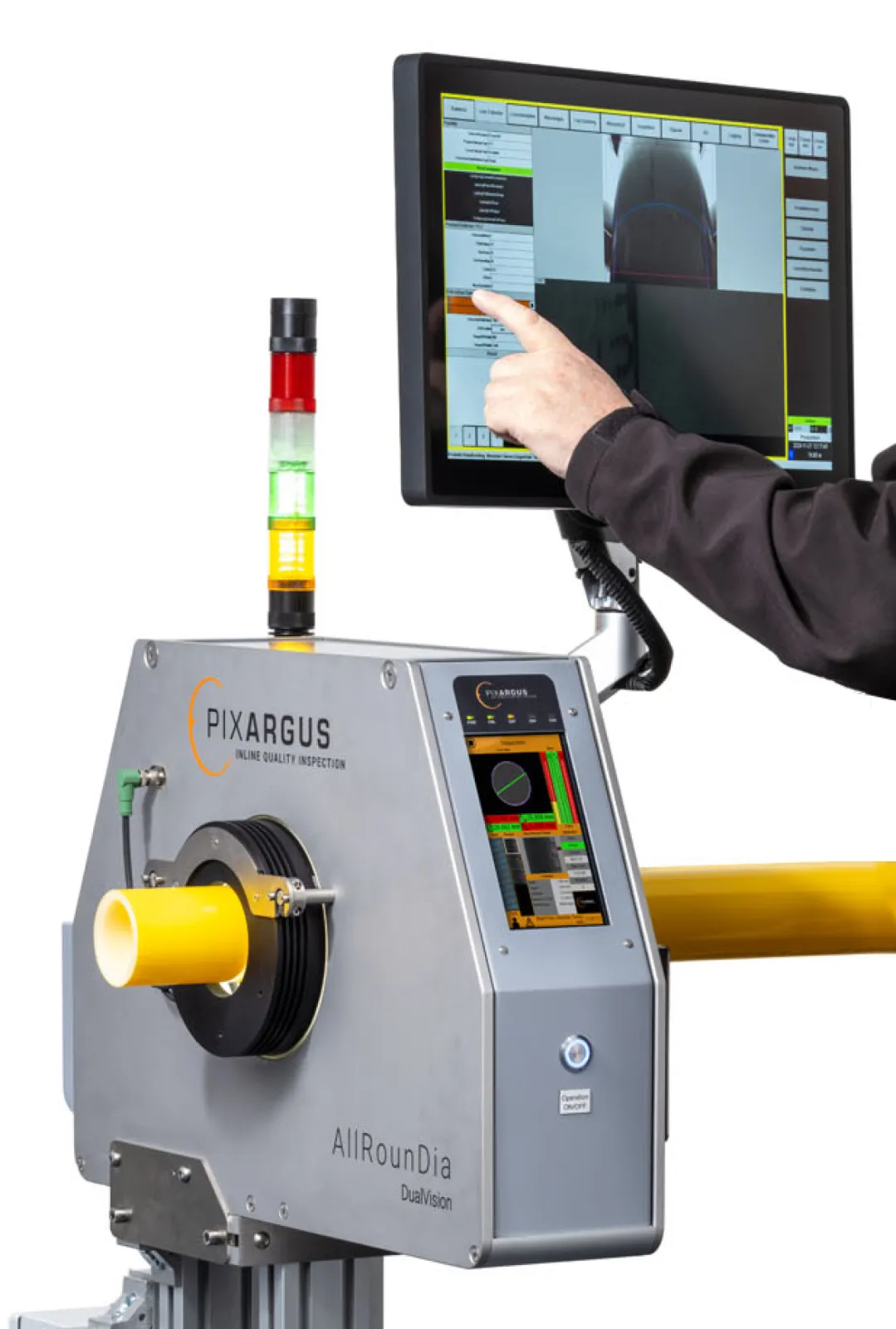 Intuitive operation - Via integrated 6” display or separate 21.5” multi-touch screen