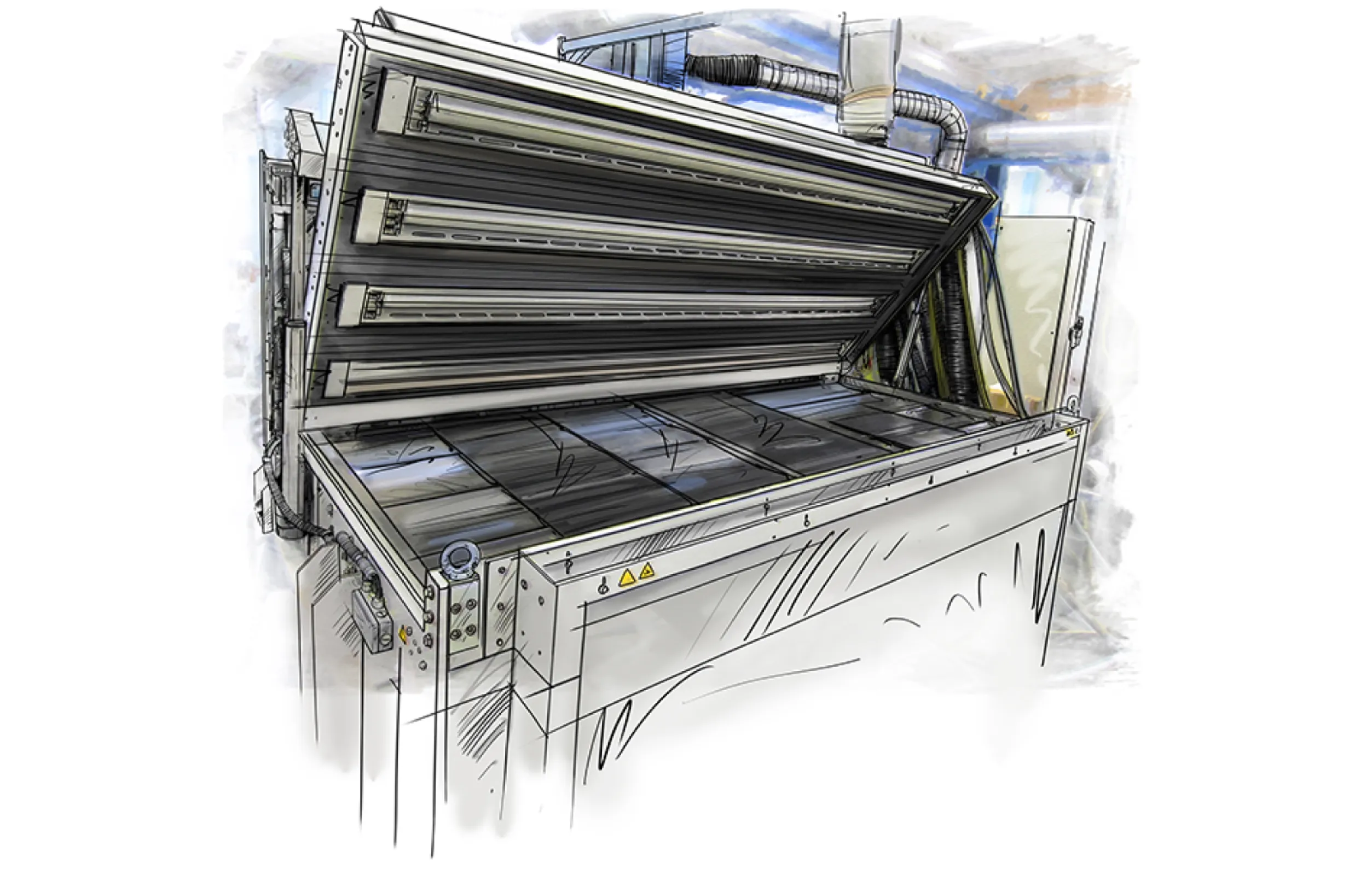 Flooringline 3x UV: For curing a top coat on flexible floors such as PVC, LVT or linoleum.