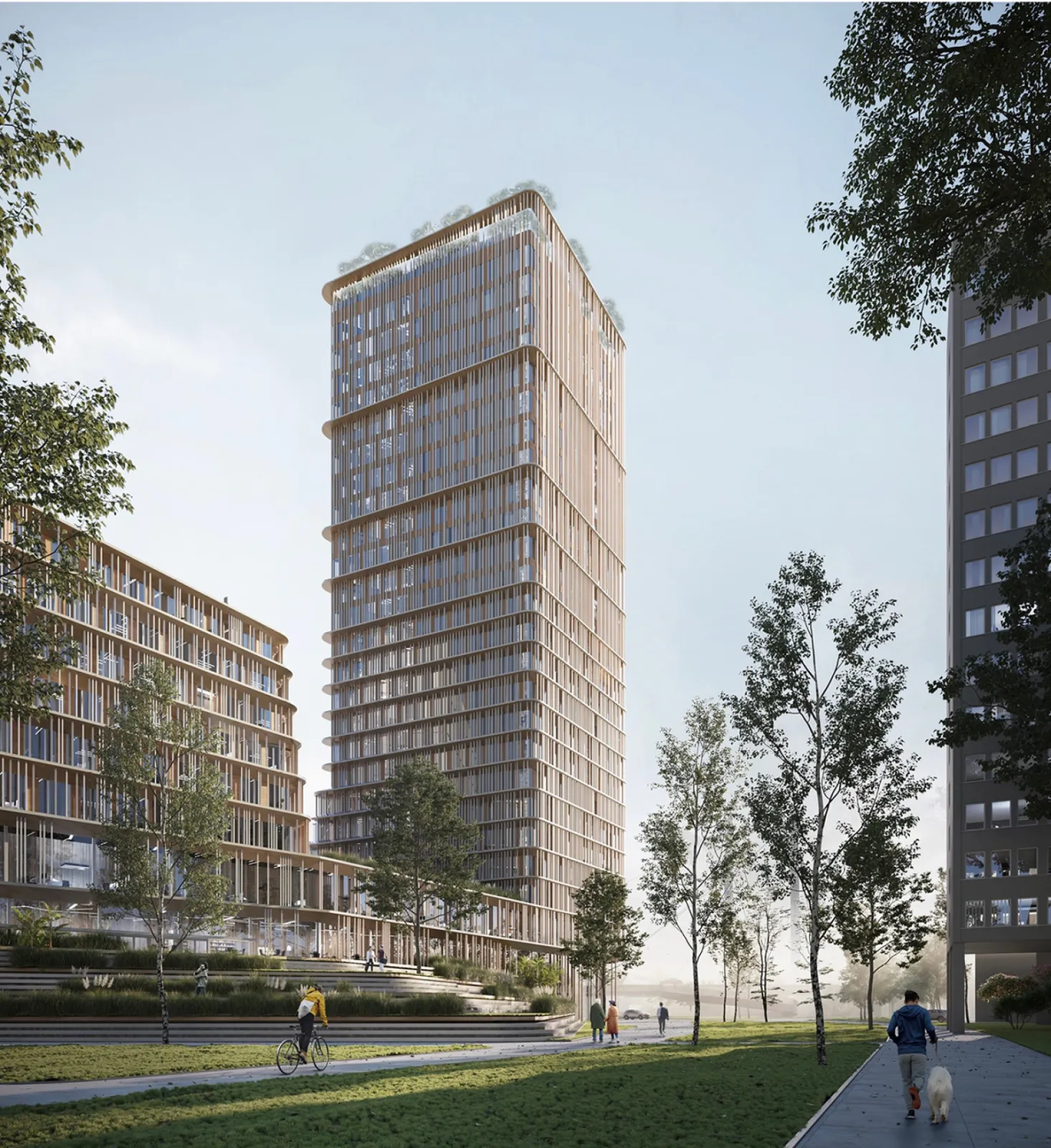 Timber Hybrid Highrise Building