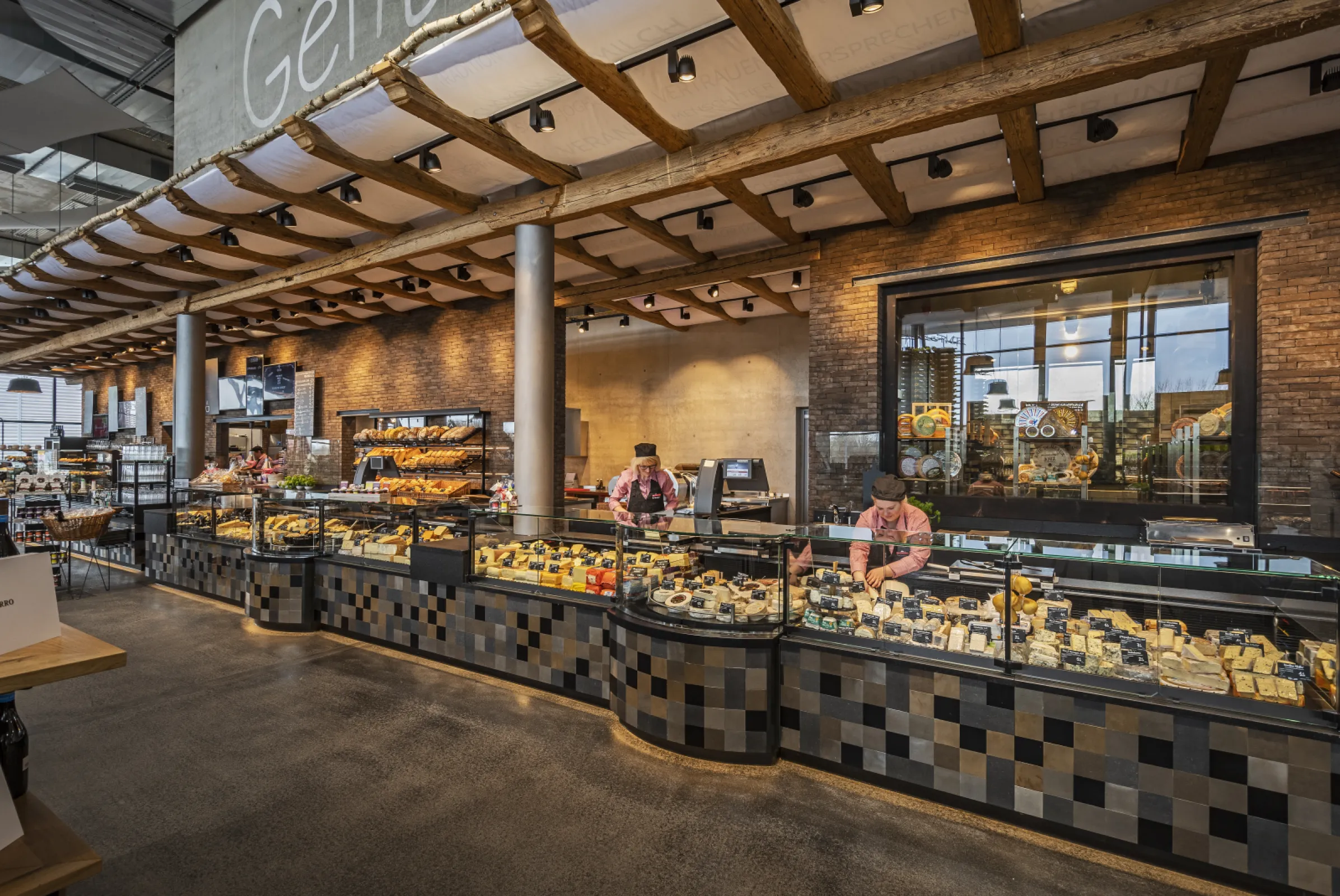 Zott Outlet-Store - cheese counter, Asbach-Bäumenheim, Bavaria, Germany