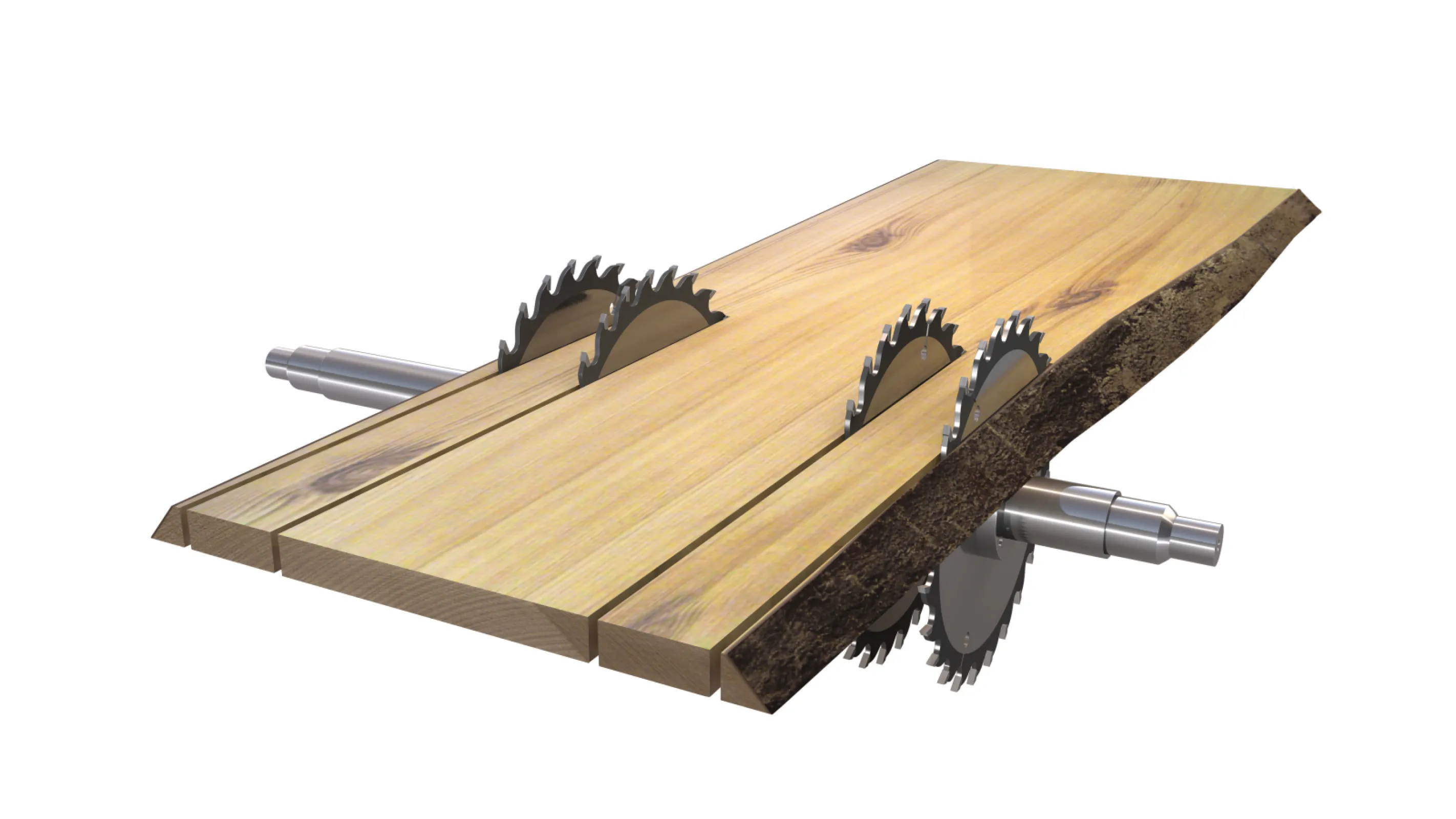 Rip saws for solid timber with an opening width up to 1500 mm