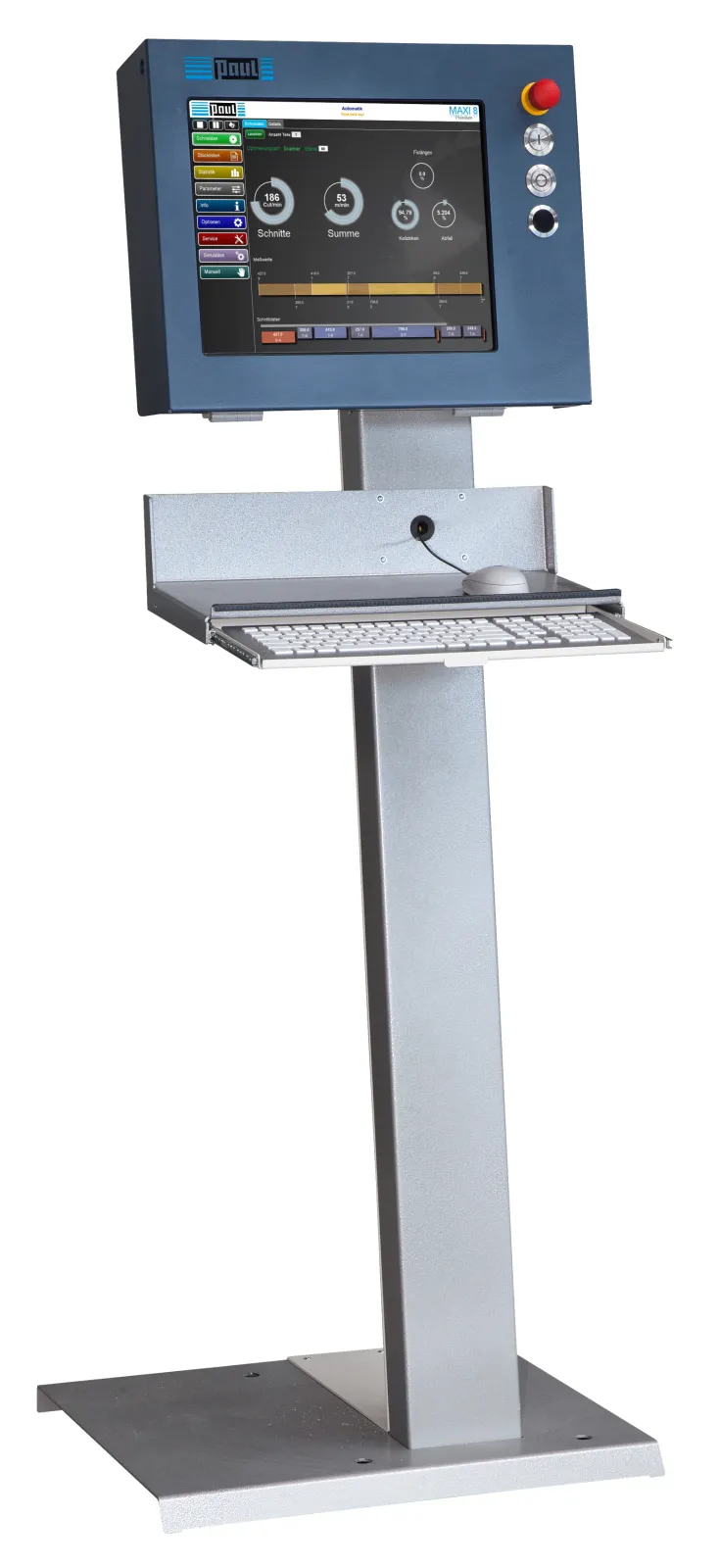 Control via 17" touch screen and user-friendly software.