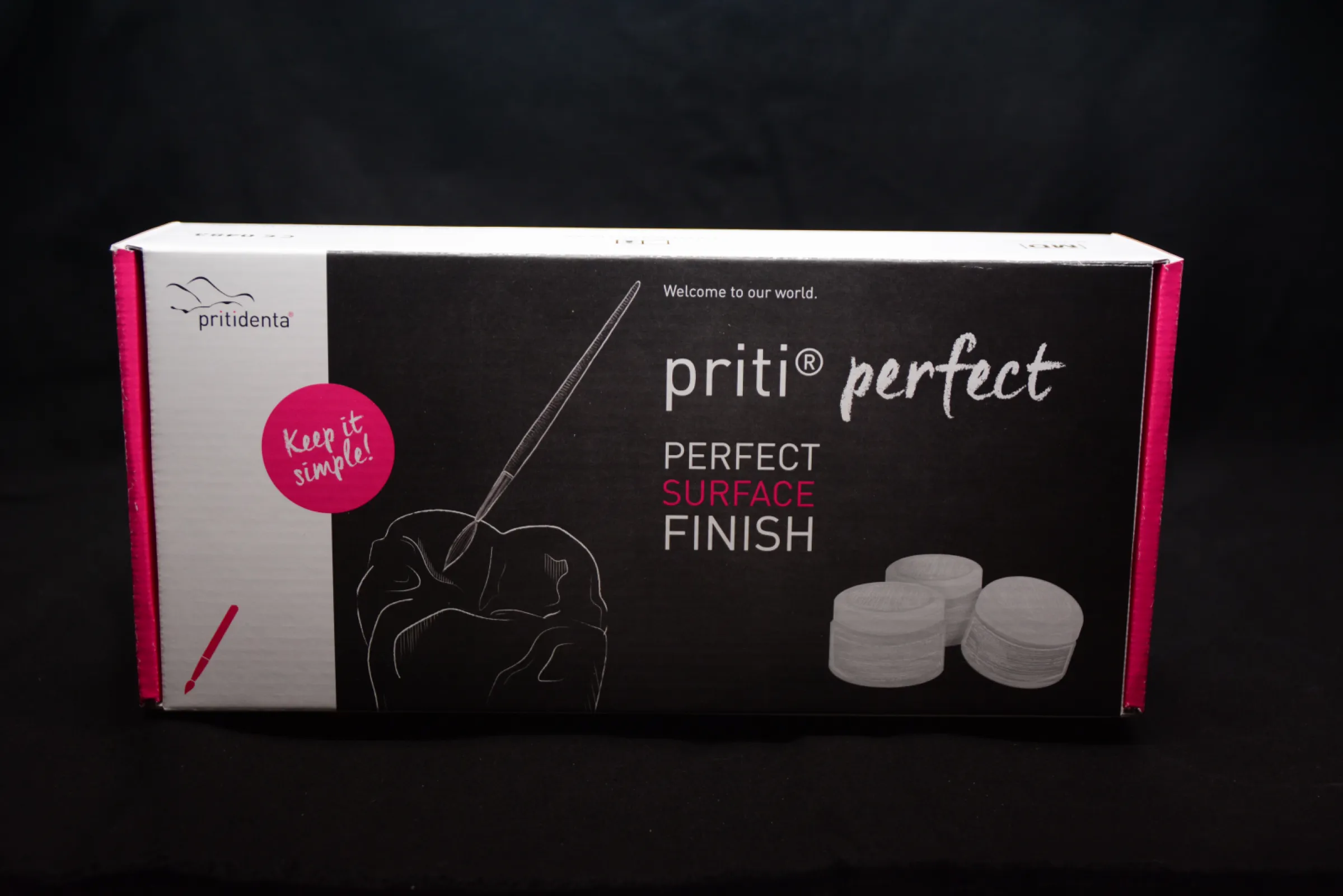 priti®perfect: Stain and Structure paste set. The perfect complement for a vibrant surface finish of teeth and gingiva.