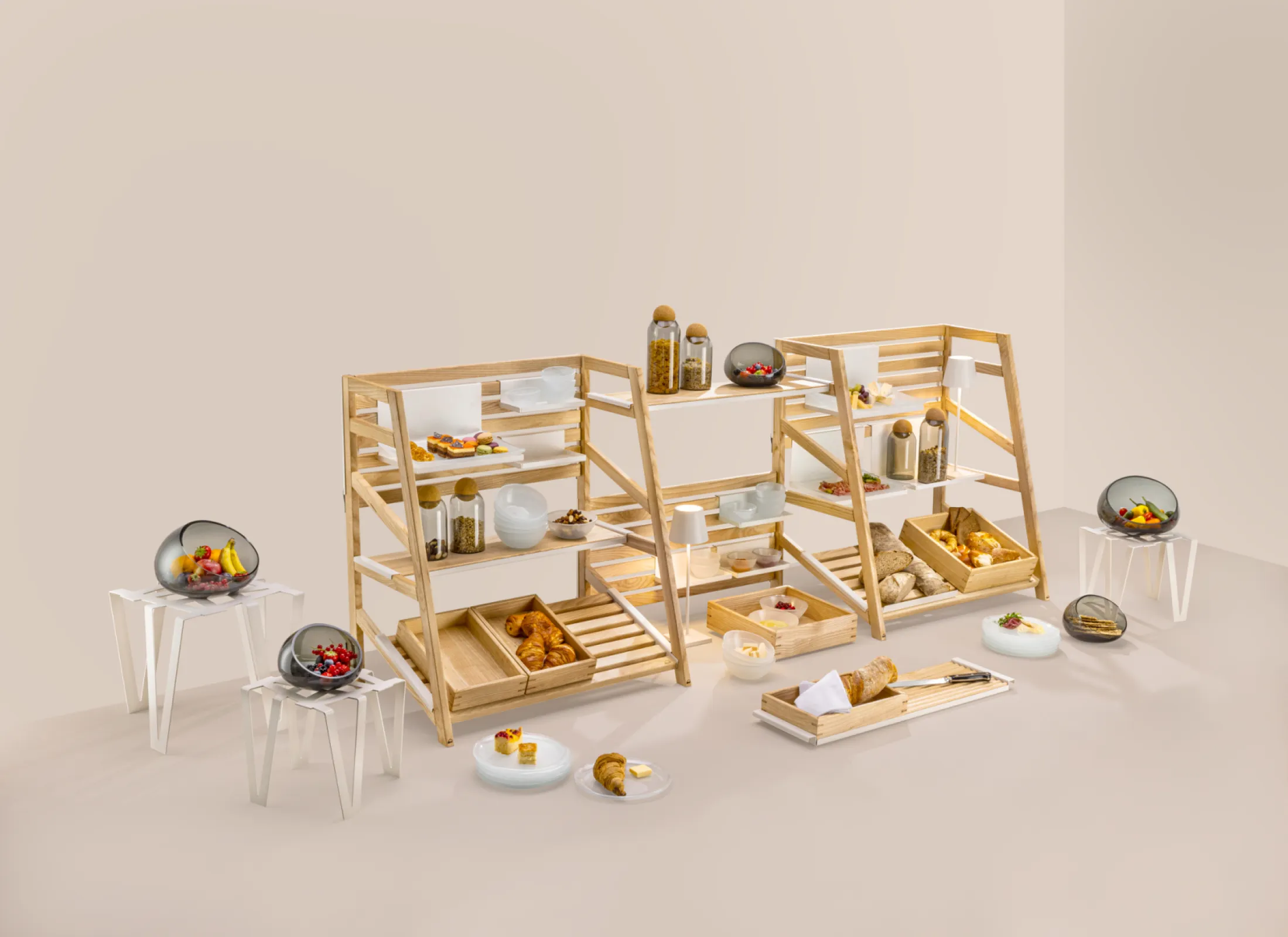 Buffet System "THE PANTRY" - versatile, elegant, stylish, easy to rearrange