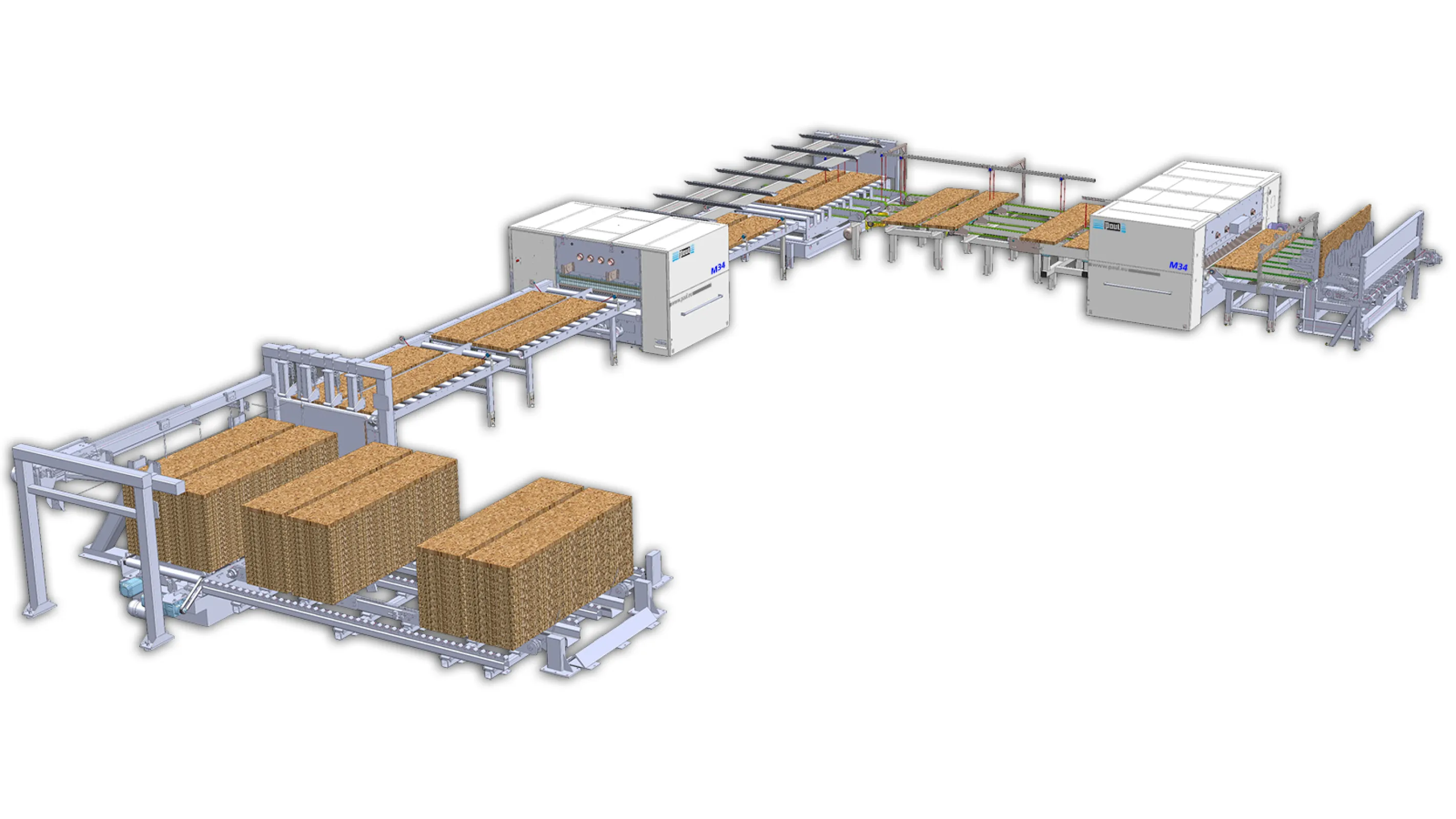 Panel ripping with two multi rip saws