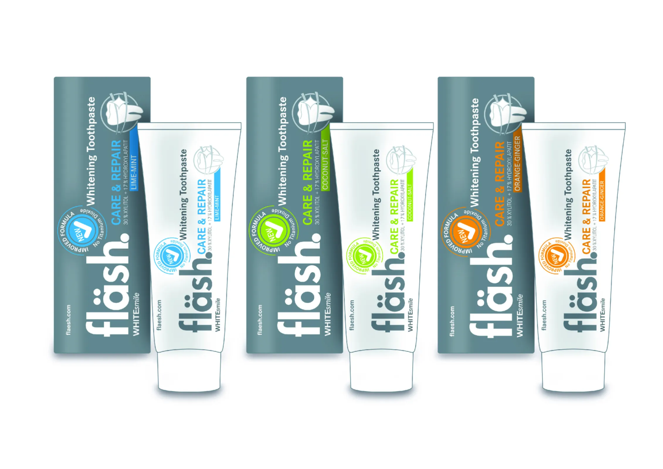 fläsh toothpaste various flavors
