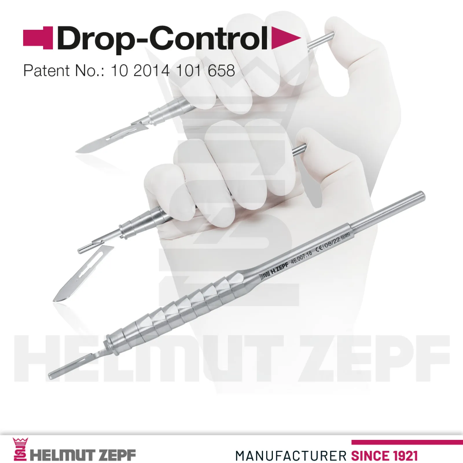 Drop-Control® Blade Holder – Patent No. 10 2014 101 658