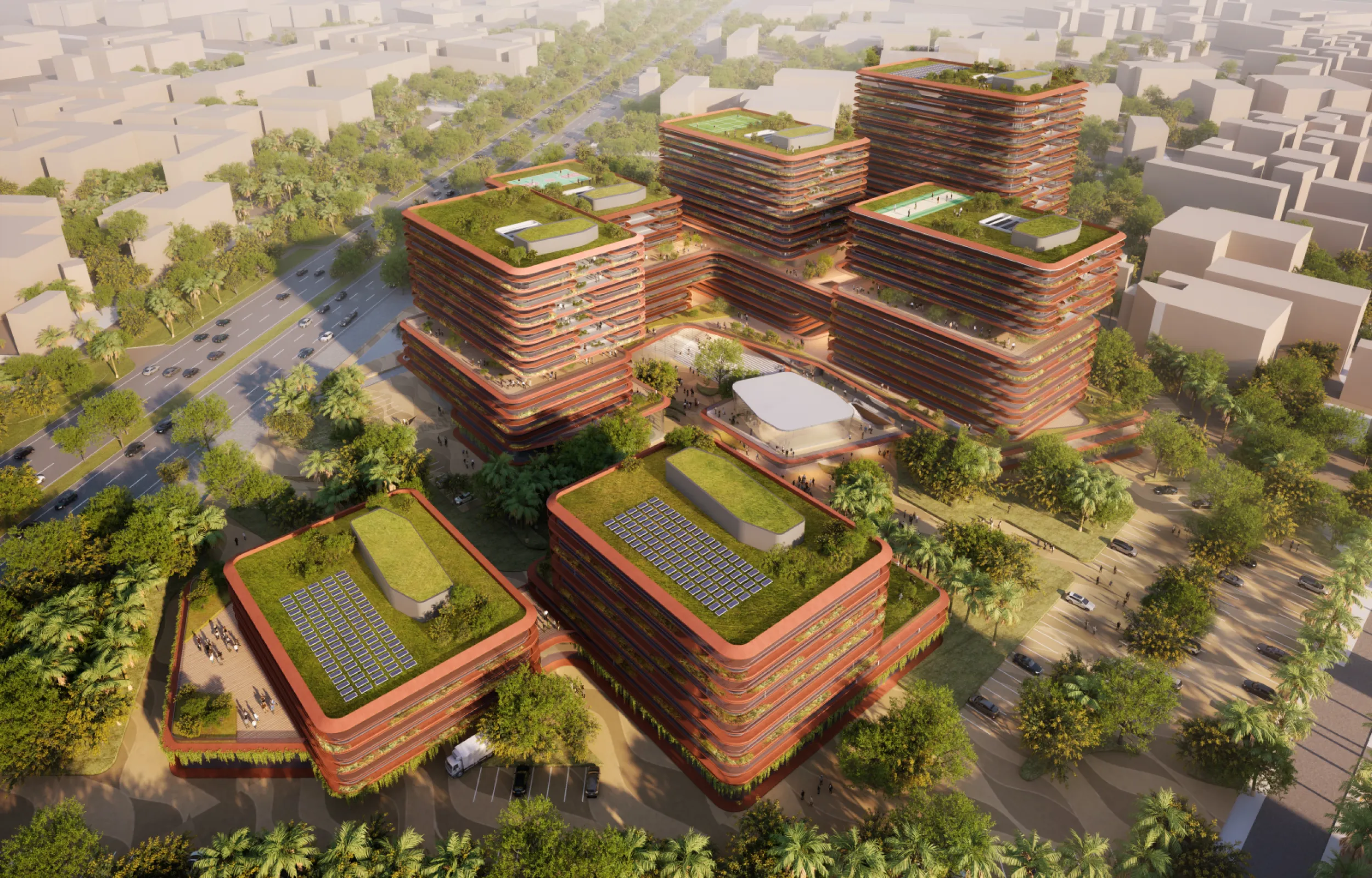 Siemens Healthineers New Global Innovation Center Bengaluru, India, Birdseye-View