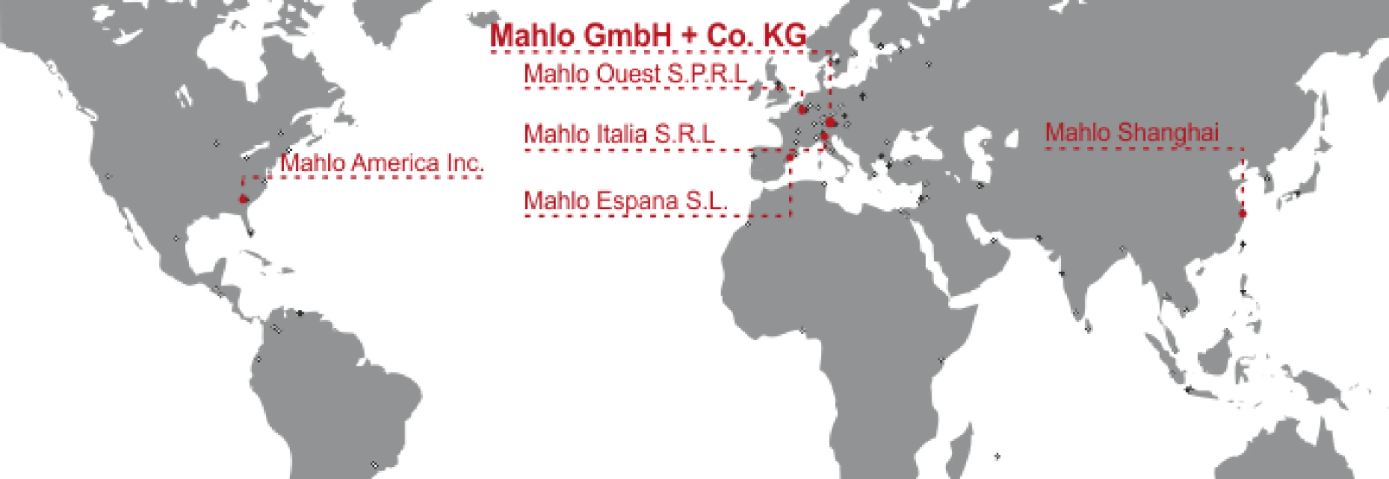 Mahlo is present in over 100 countries worldwide with 5 subsidiaries, over 70 agencies, over 40 service stations and over 250 employees worldwide.