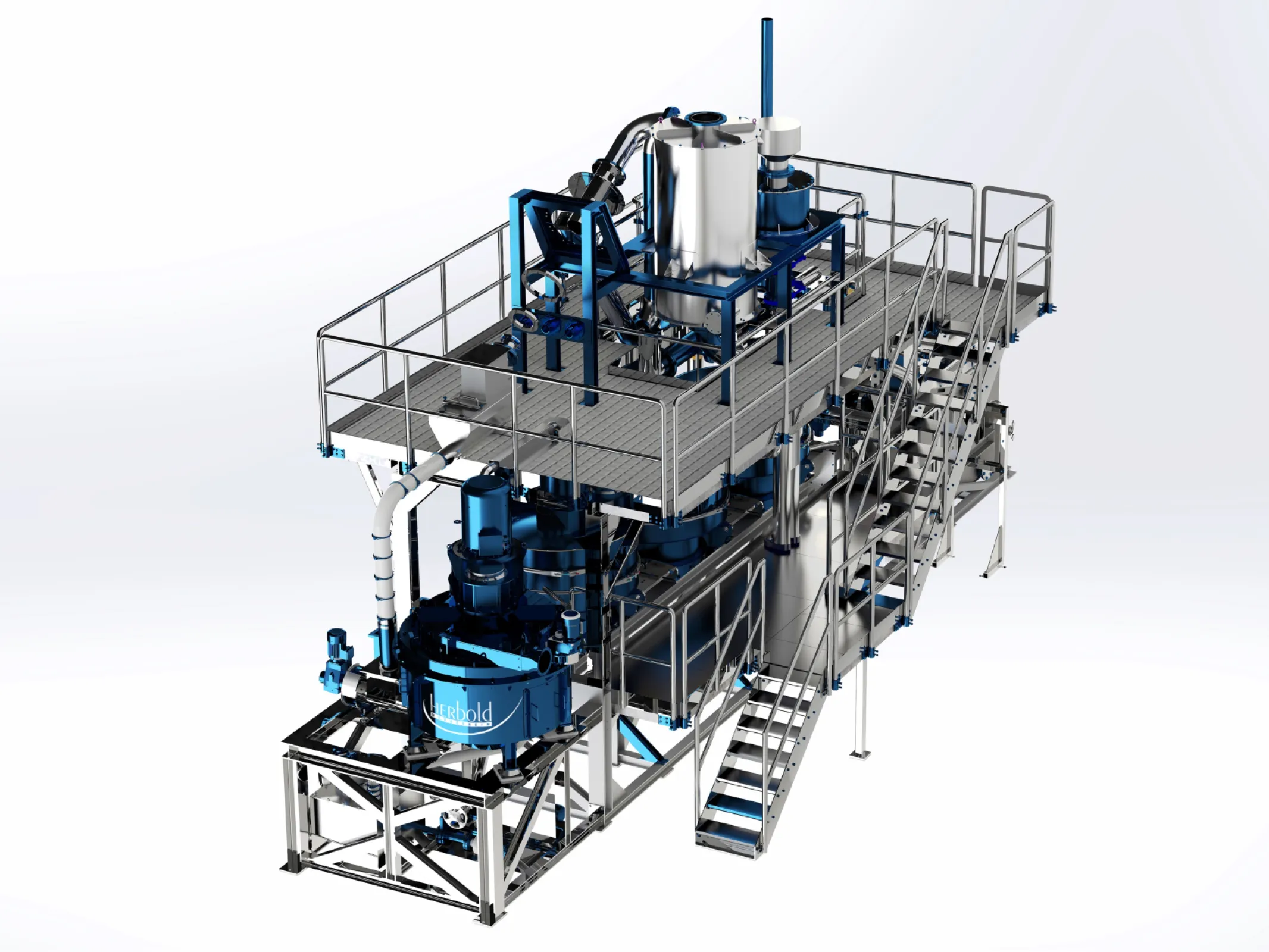 Hydrocyclone step for density separation.