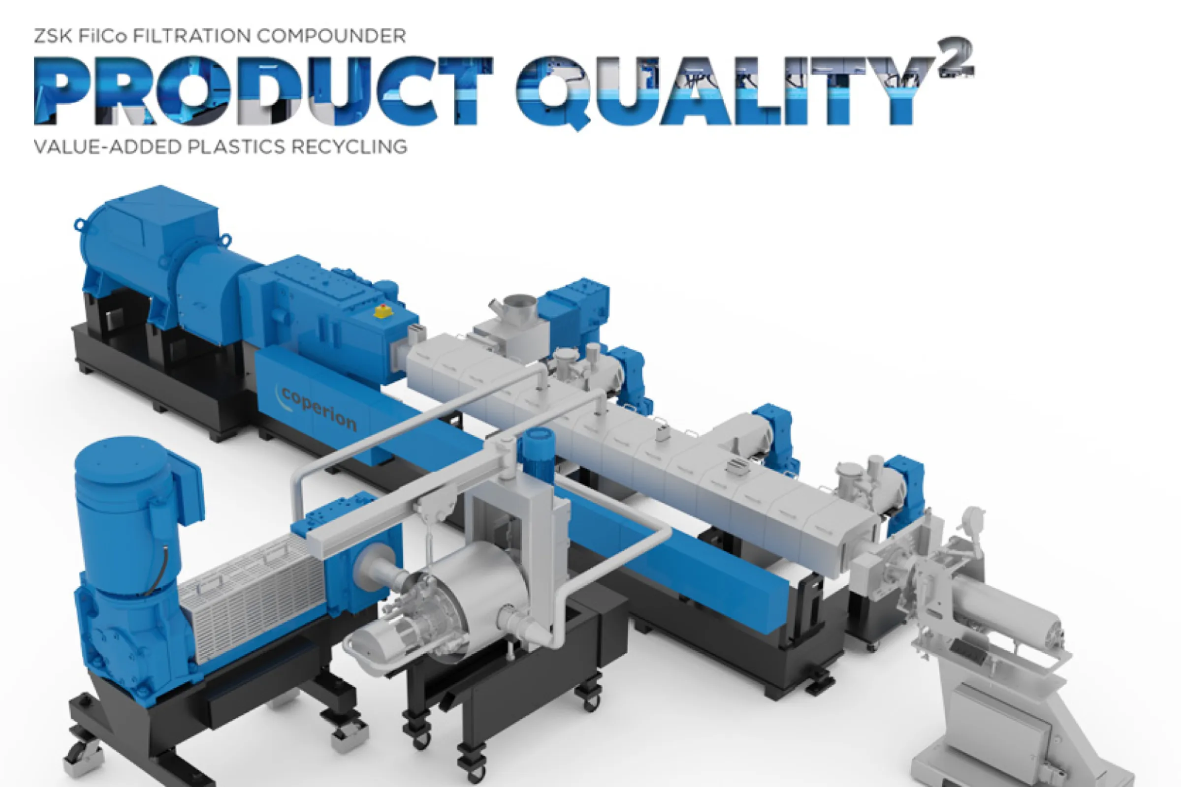 ZSK FilCo Filtration Compounder - The ZSK FilCo filtration compounder markedly simplifies recycling of post-consumer recyclate (PCR) and any highly contaminated polymer