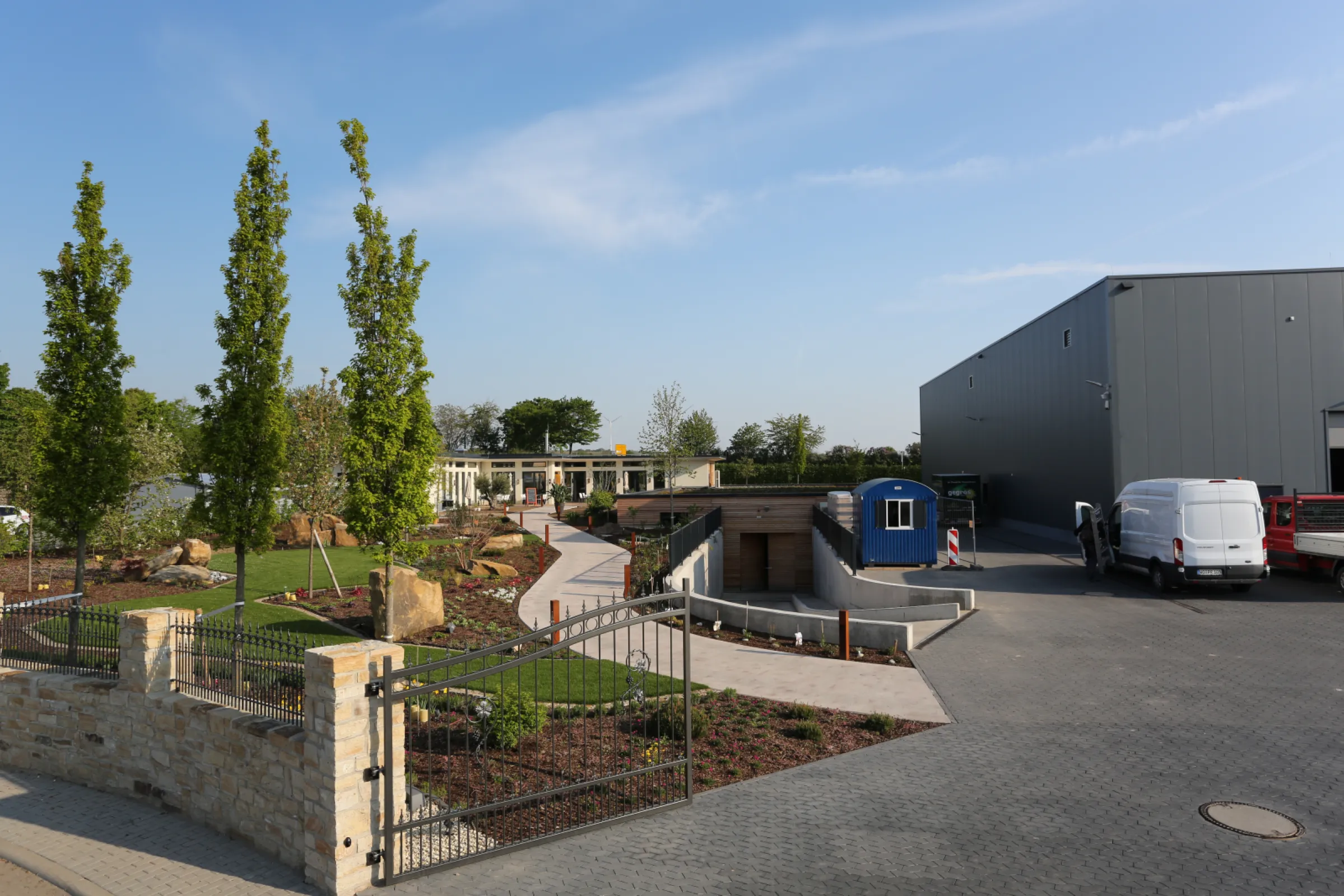 Main building, cellar and vinery in Germany