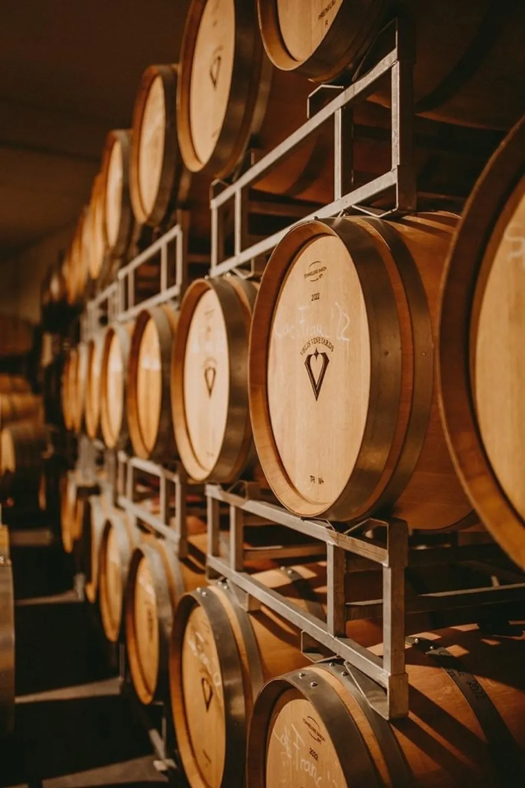 A small section of our barrique cellar