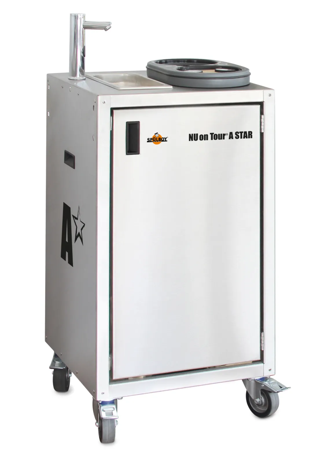 SPÜLBOY® NU on TOUR A STAR: a mobile glass and hand washing counter