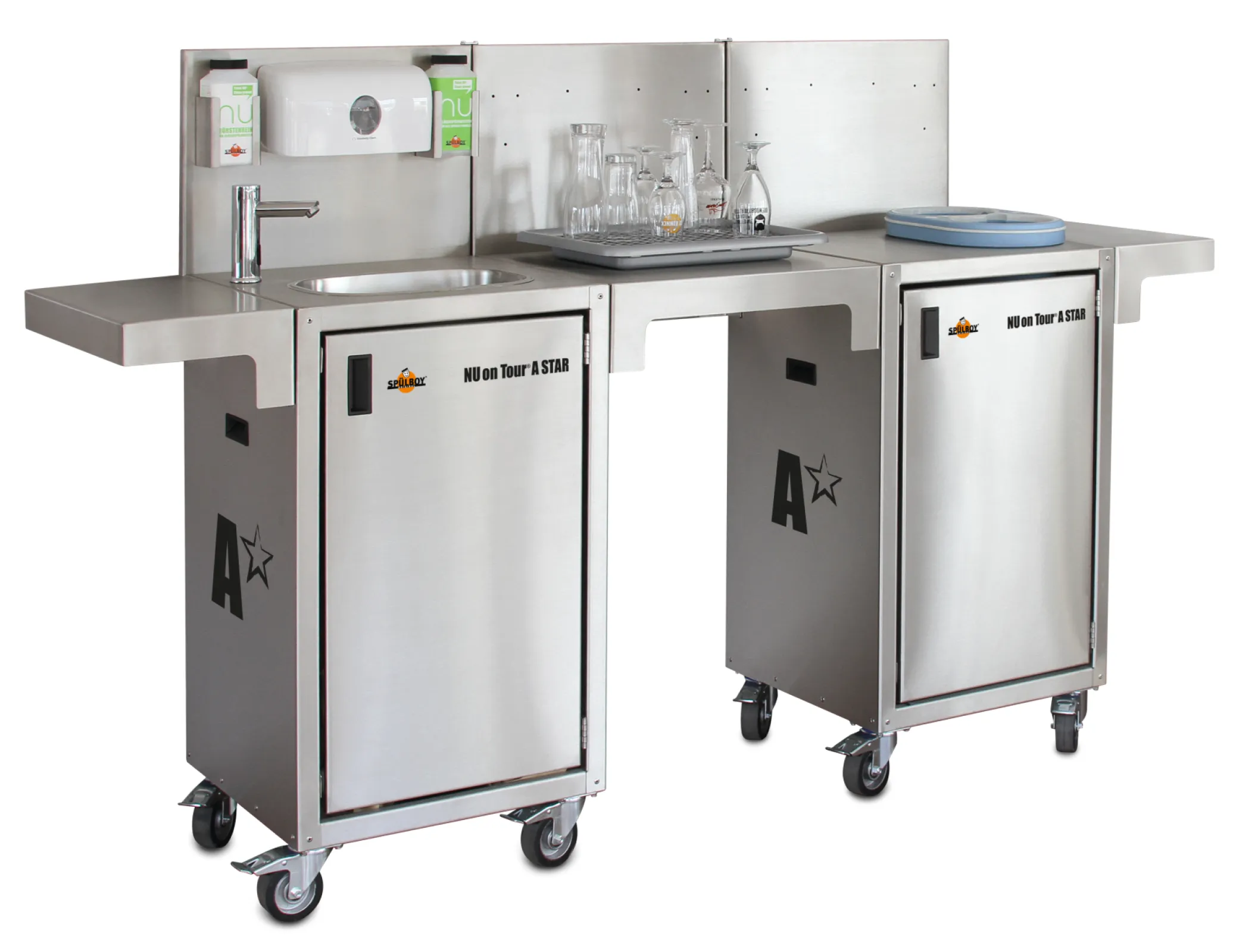 SPÜLBOY® NU on Tour A STAR: a mobile counter combi system