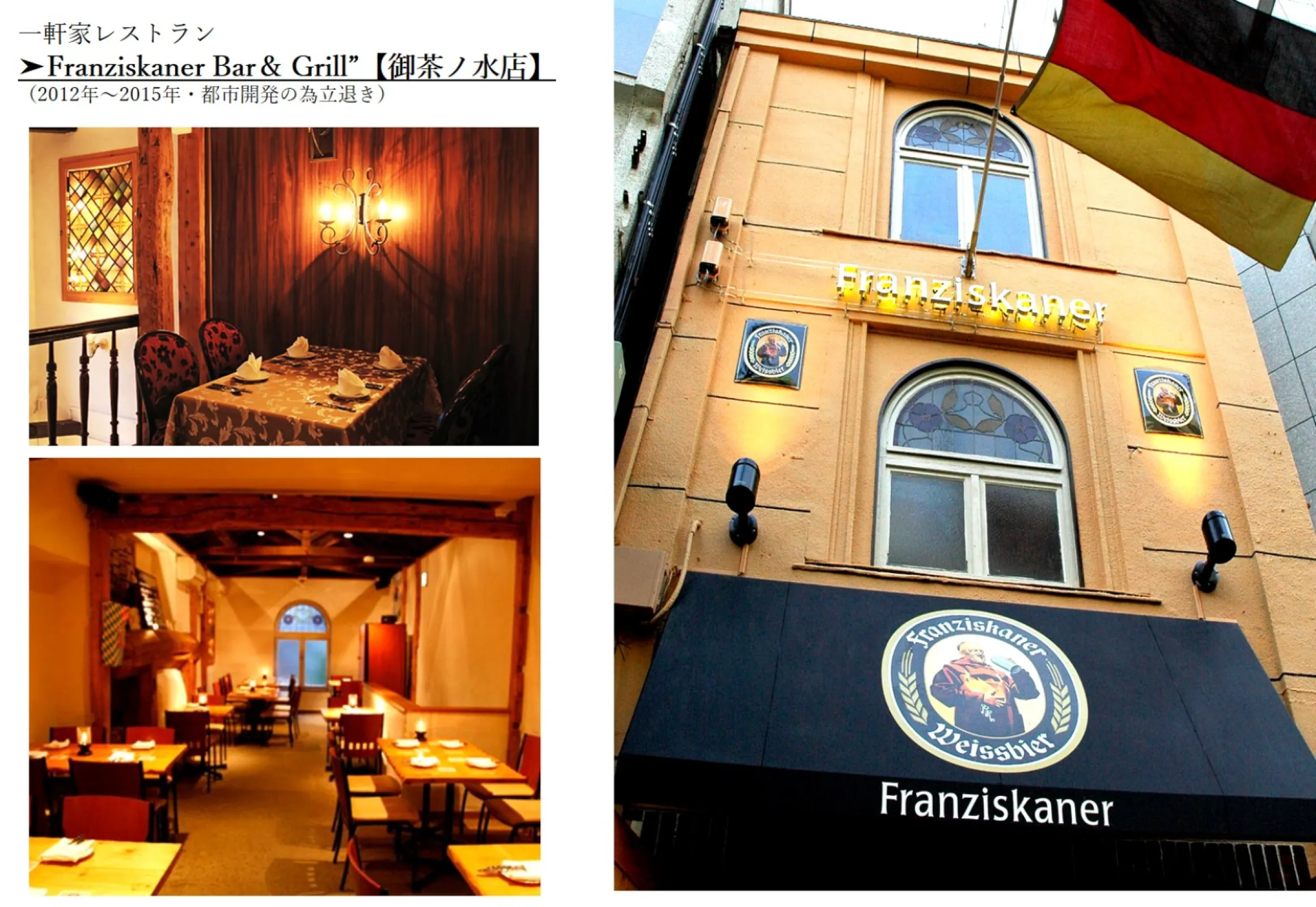 Produced and operated Franziskaner Bar & Grill"Ochanomizu Branch.(2002-2015)