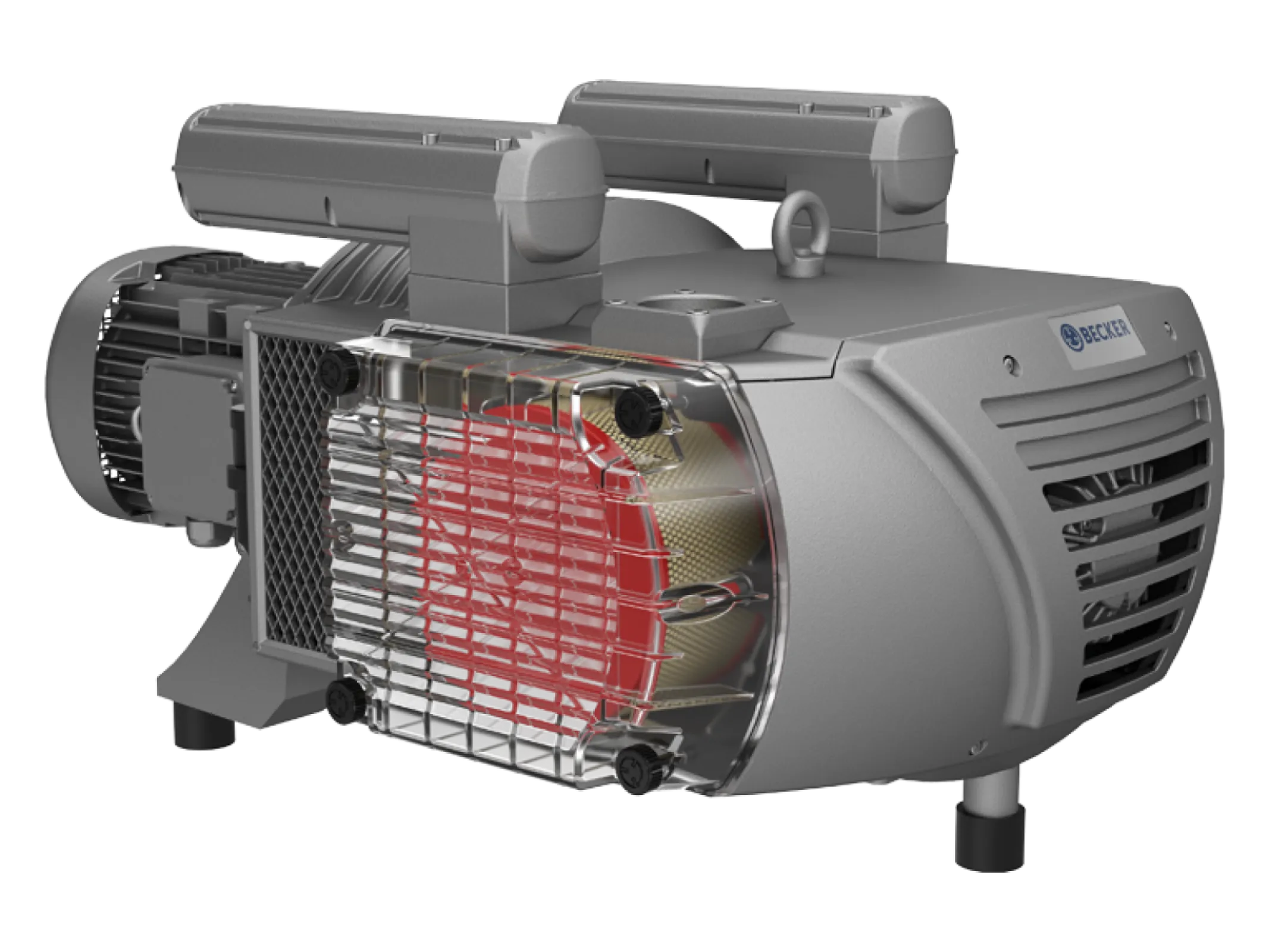 Large flow dry rotary vane pump