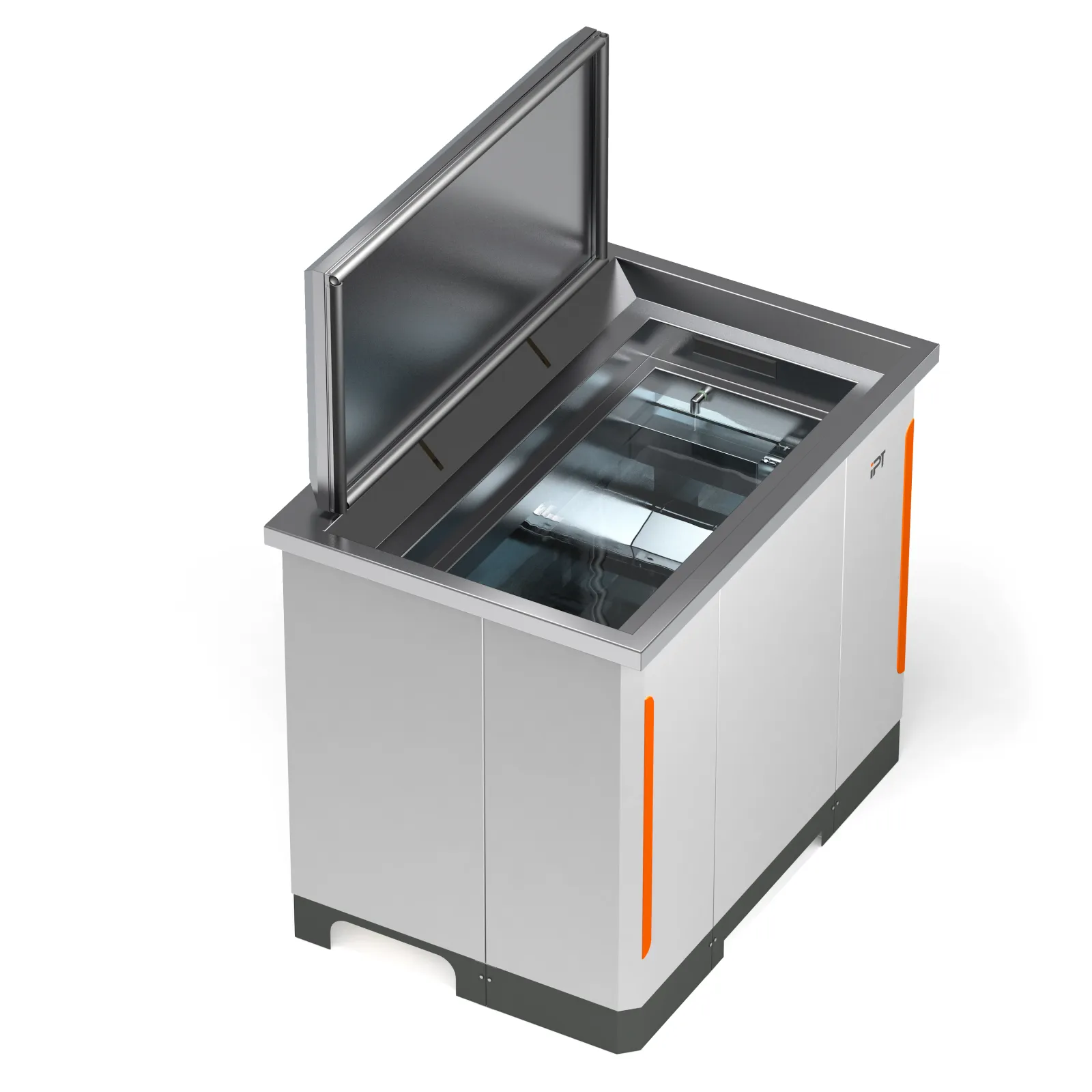 Water tank for pressure tests on plastic pipes