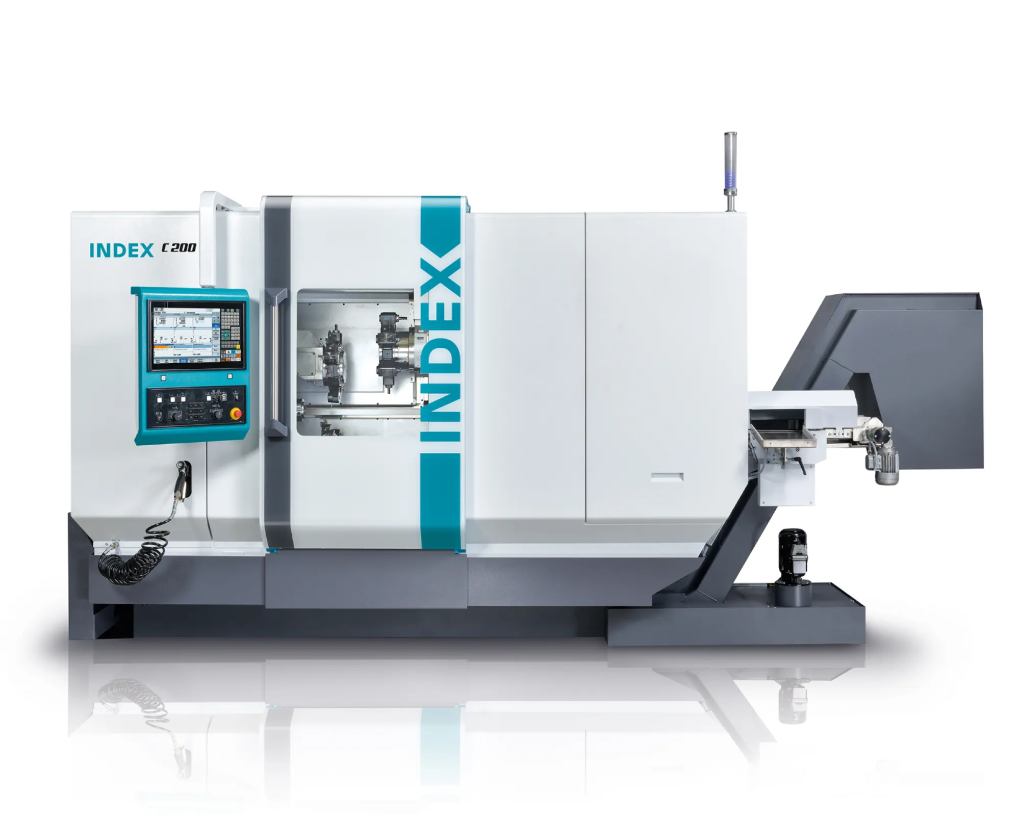 Production turning machines INDEX & TRAUB automatic turning machines are especially designed for fast, cost-effective production of standard automated turned parts and complex CNC turned parts. The flexibility of CNC technology, combined with the high speed of classic automation, allows the production of small to medium lot sizes at competitive prices.