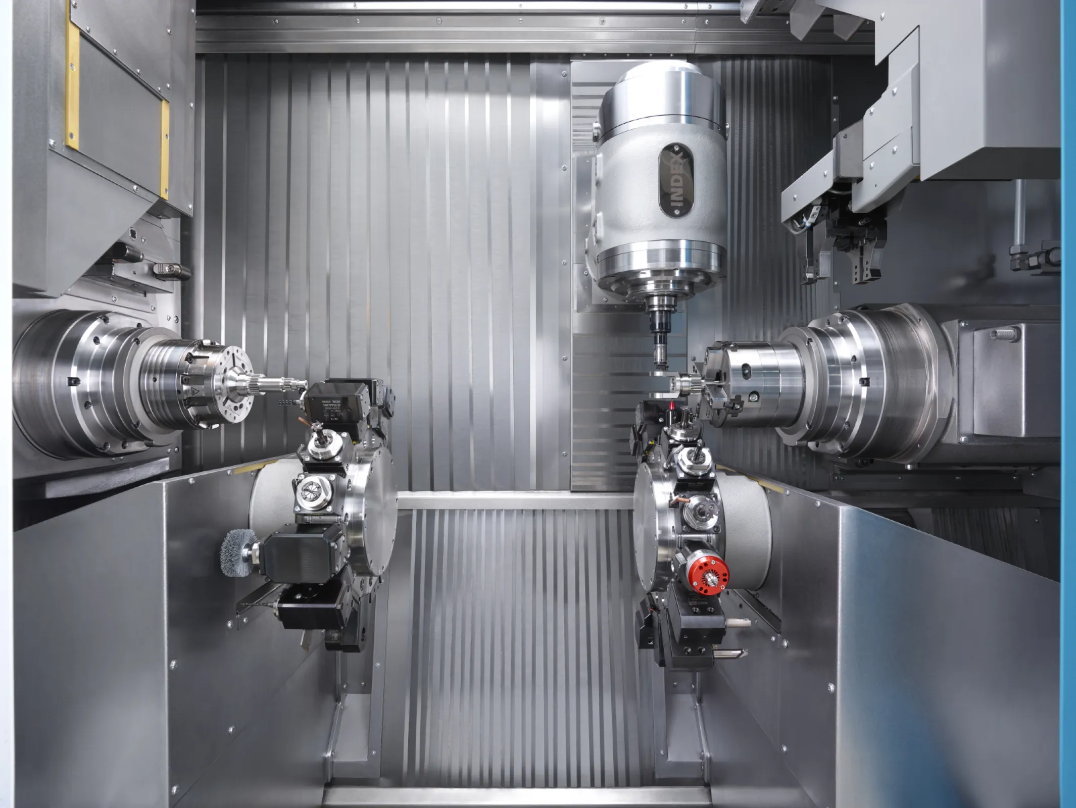 Turn-mill centers INDEX & TRAUB turn-mill centers set the standard for economic, high-precision solutions tailored to the customer's needs. Standards ranging from the classic production turning machine to tailor-made machining cells equipped with handling units. For the machining of simple to highly complex parts, in small to large lot sizes, INDEX consistently offers economically and technologically superior solutions.