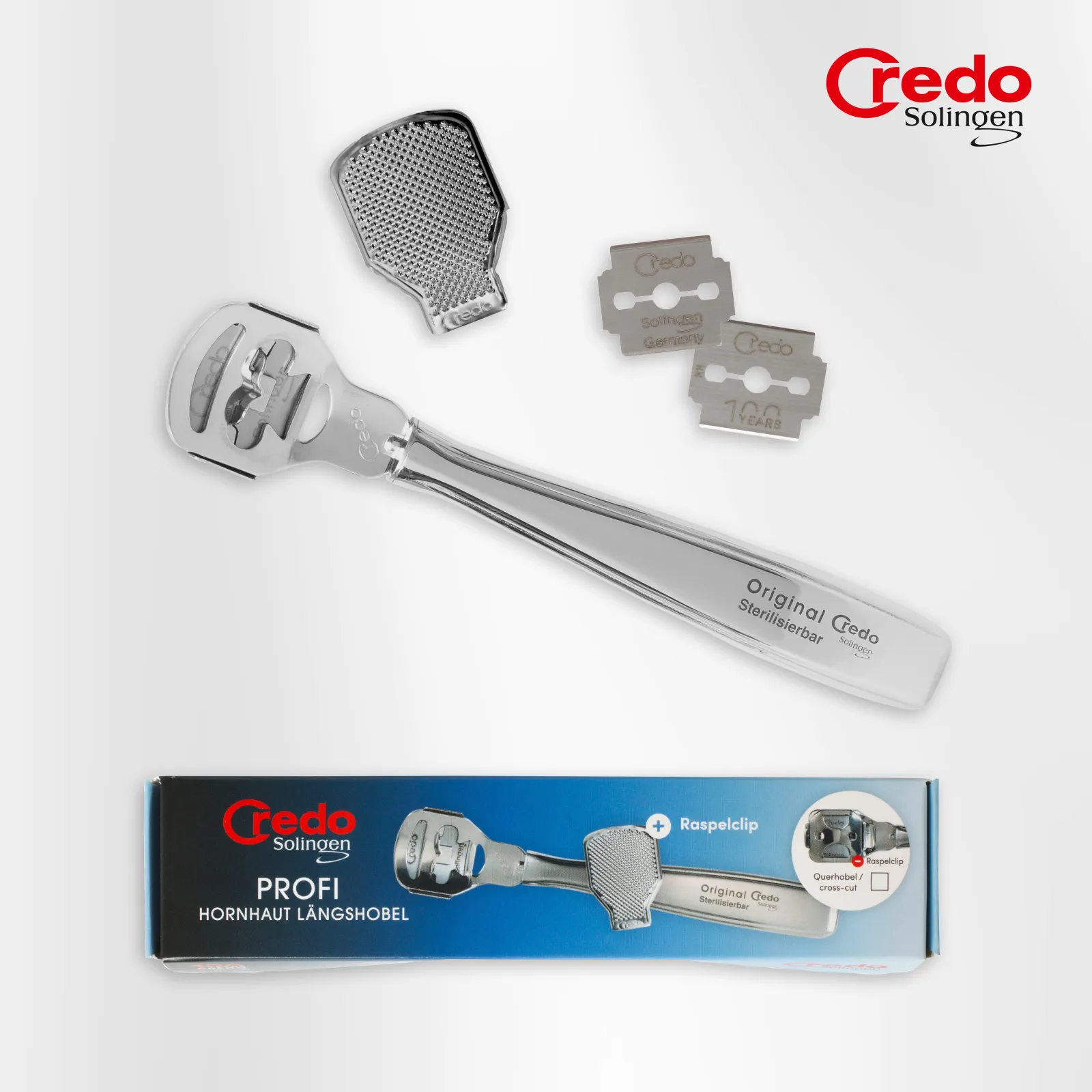 CREDO Solingen ProfiLine corn cutter, stainless steel, with rasp. CREDO Solingen ProfiLine corn cutter, stainless steel, with rasp.