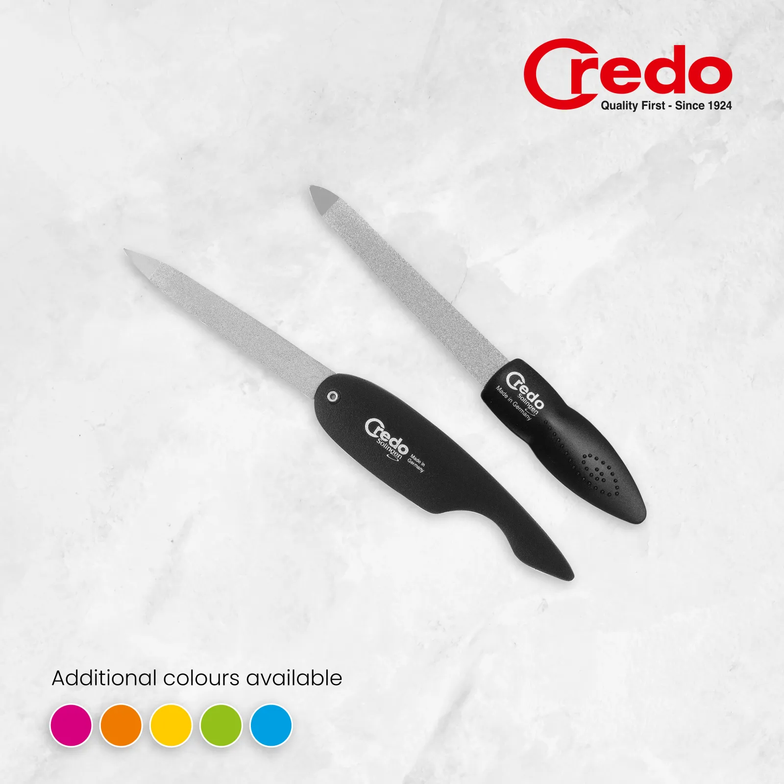 CREDO-Hand Care-Routine: Trim and shape nails - for strong nails. Sapphire nail files.