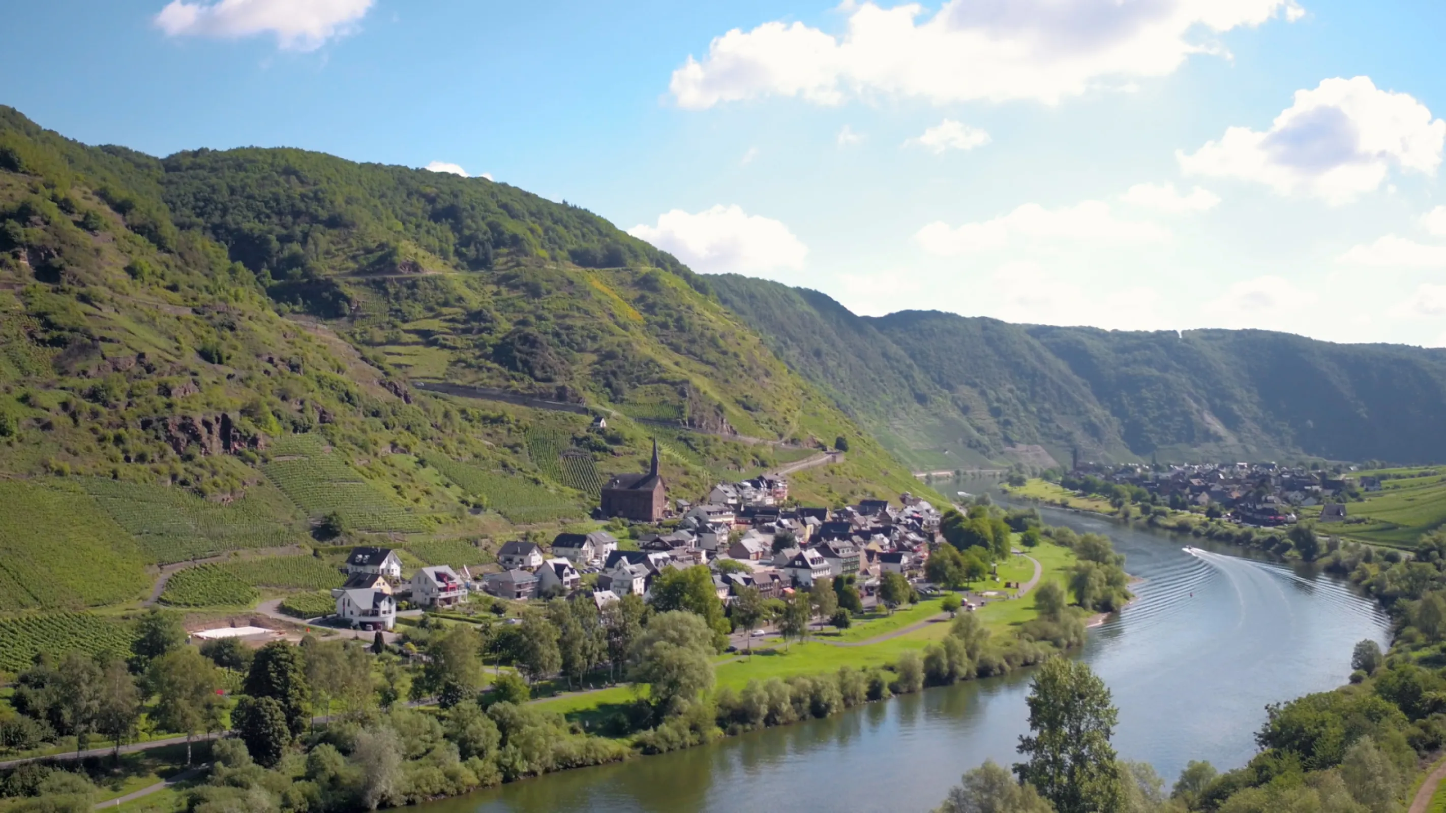 Moselle River – The combination of climate, slate soils, steep slopes, Riesling grapes, and a wine tradition dating back thousands of years makes the Moselle a top wine-growing region.