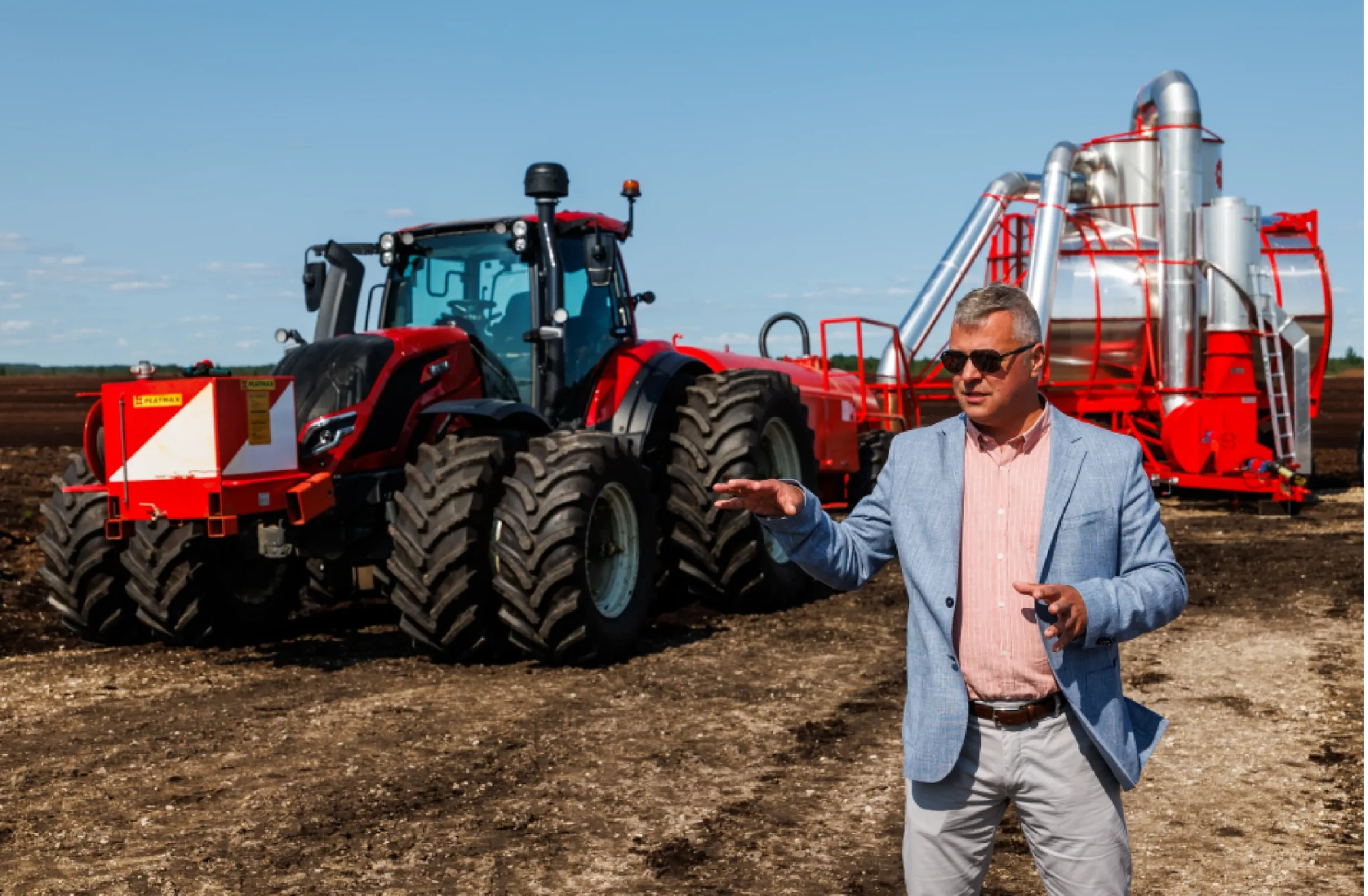 peat moss harvesting machine