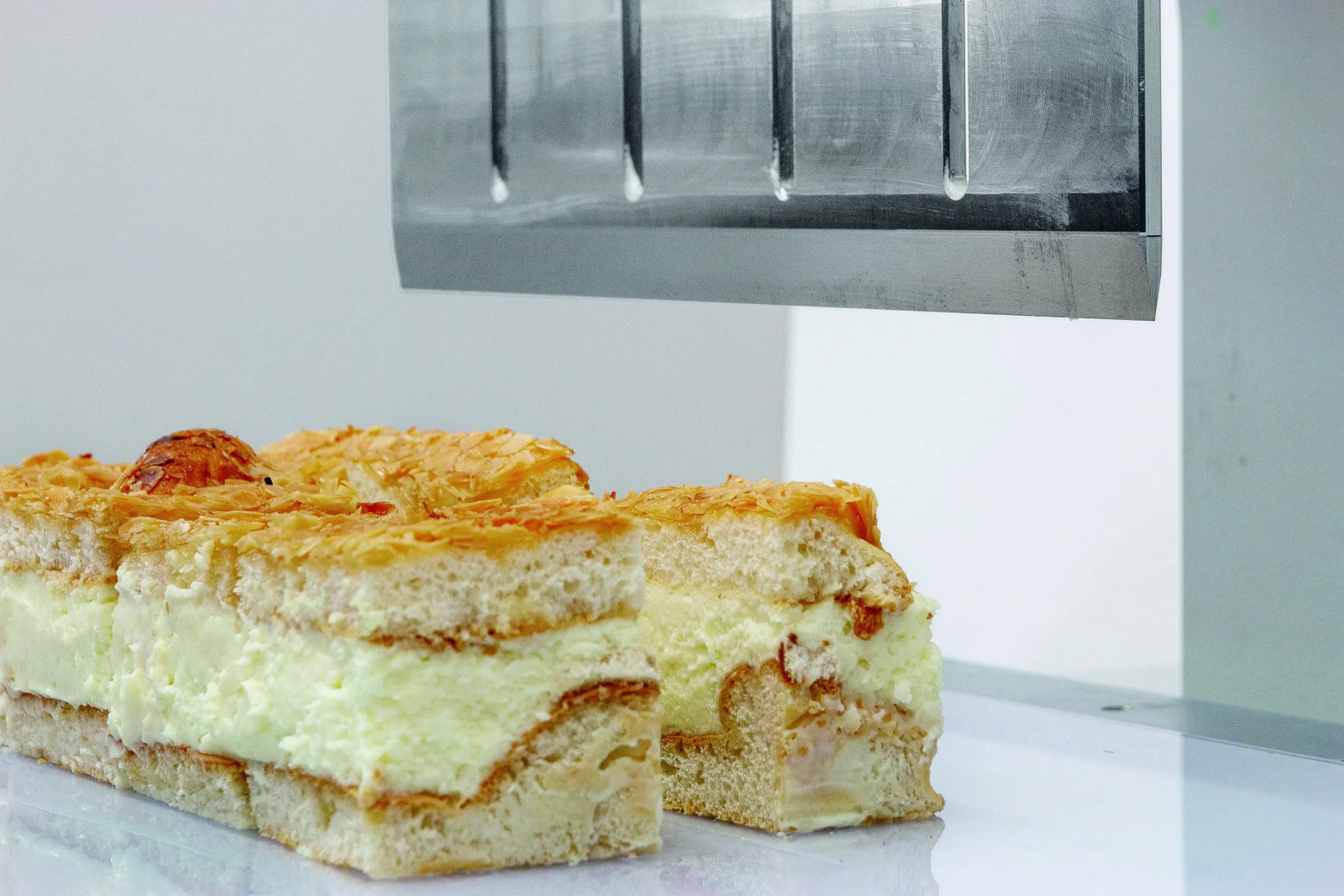 Cutting sonotrodes with little product adhesion and self-cleaning action