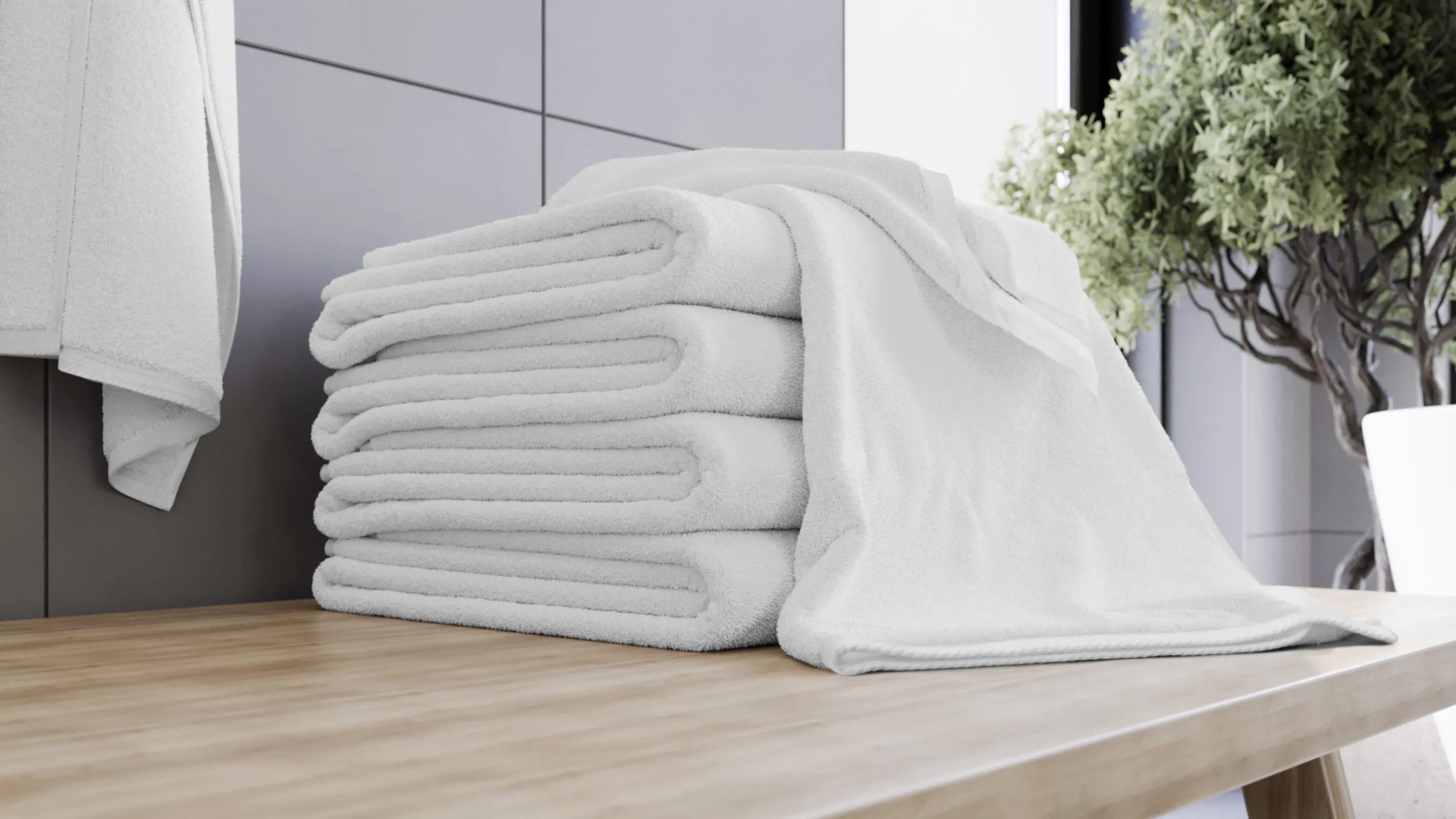 Monaco - 100 % cotton, 550 g/m², plain with american border