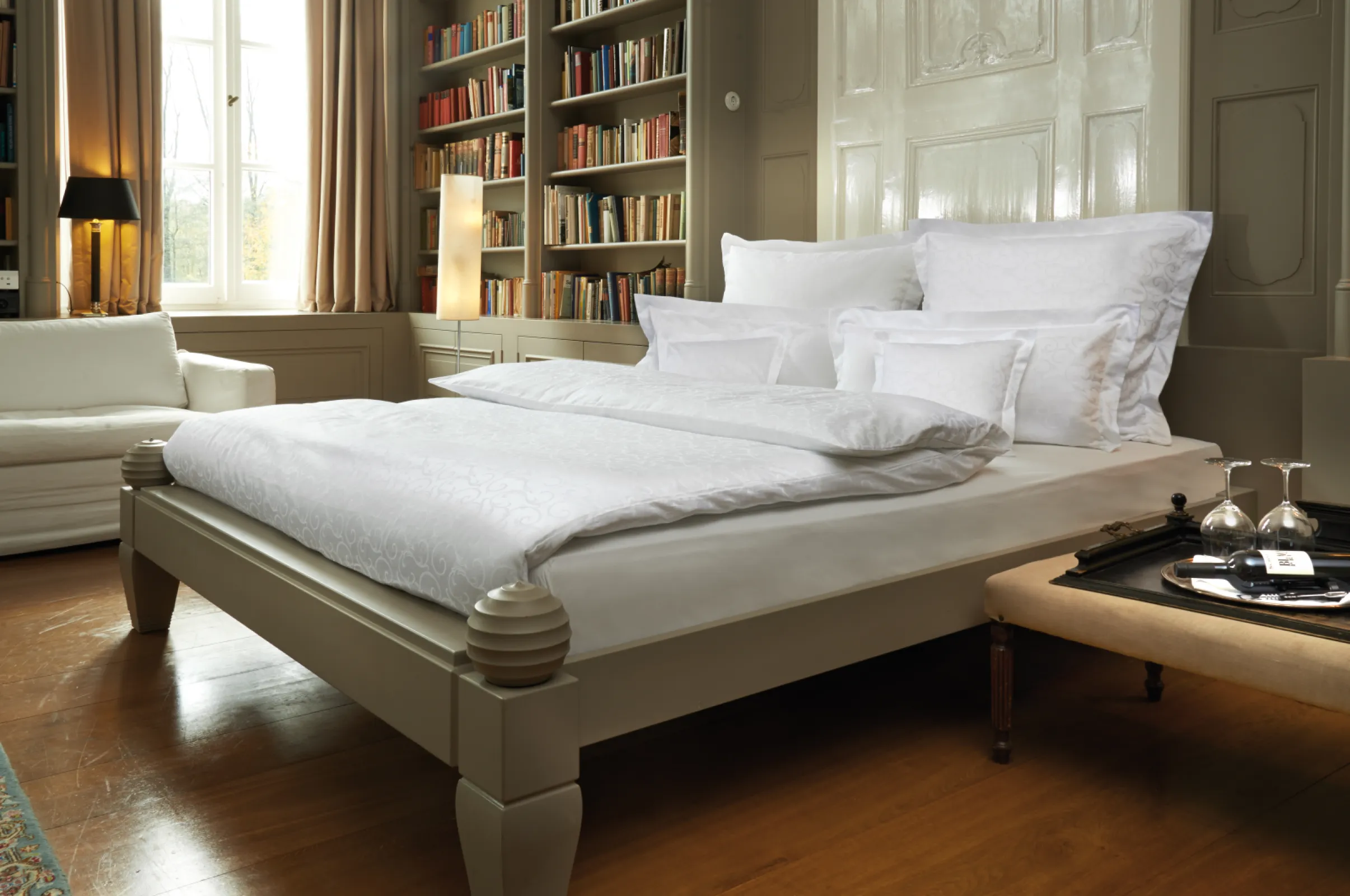 Jaquard floral sateen