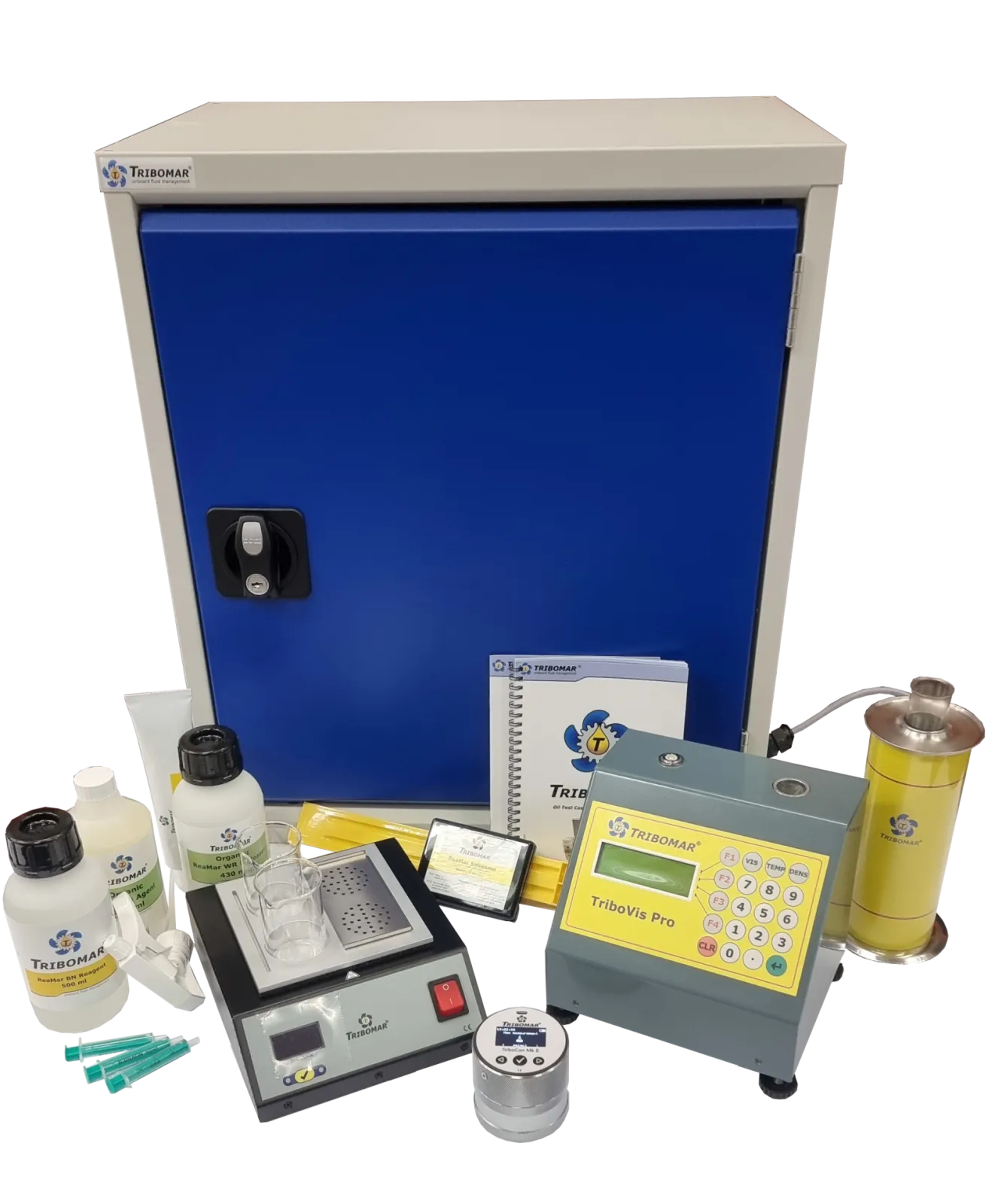 Oil Test Kit Cabinet - TBN ,Water Content, Compatibliity, Viscosity, Density, Salt, Insolubles