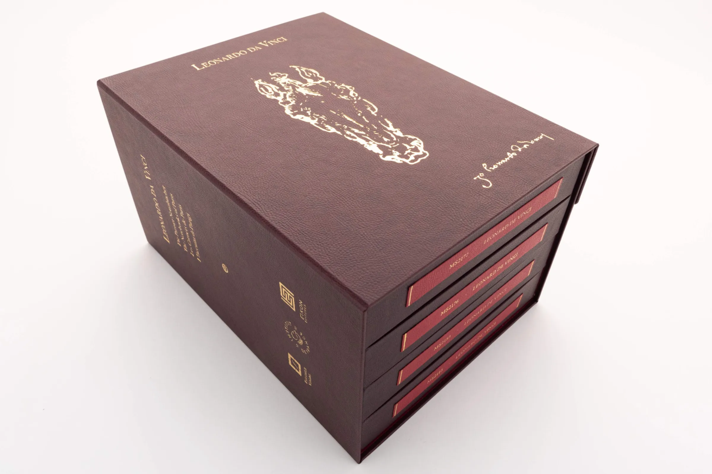 A luxurious leather case protects this valuable edition.