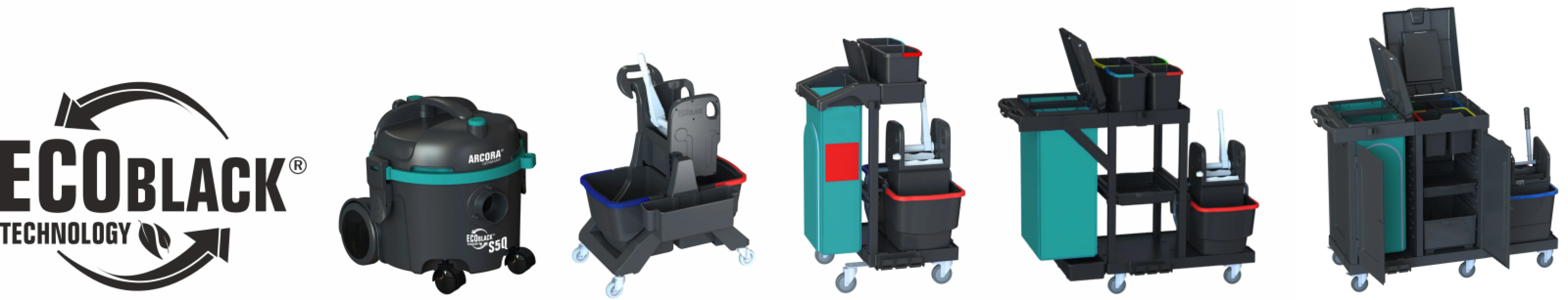 ECOBLACK TROLLEYS AND VACUUM CLEANER