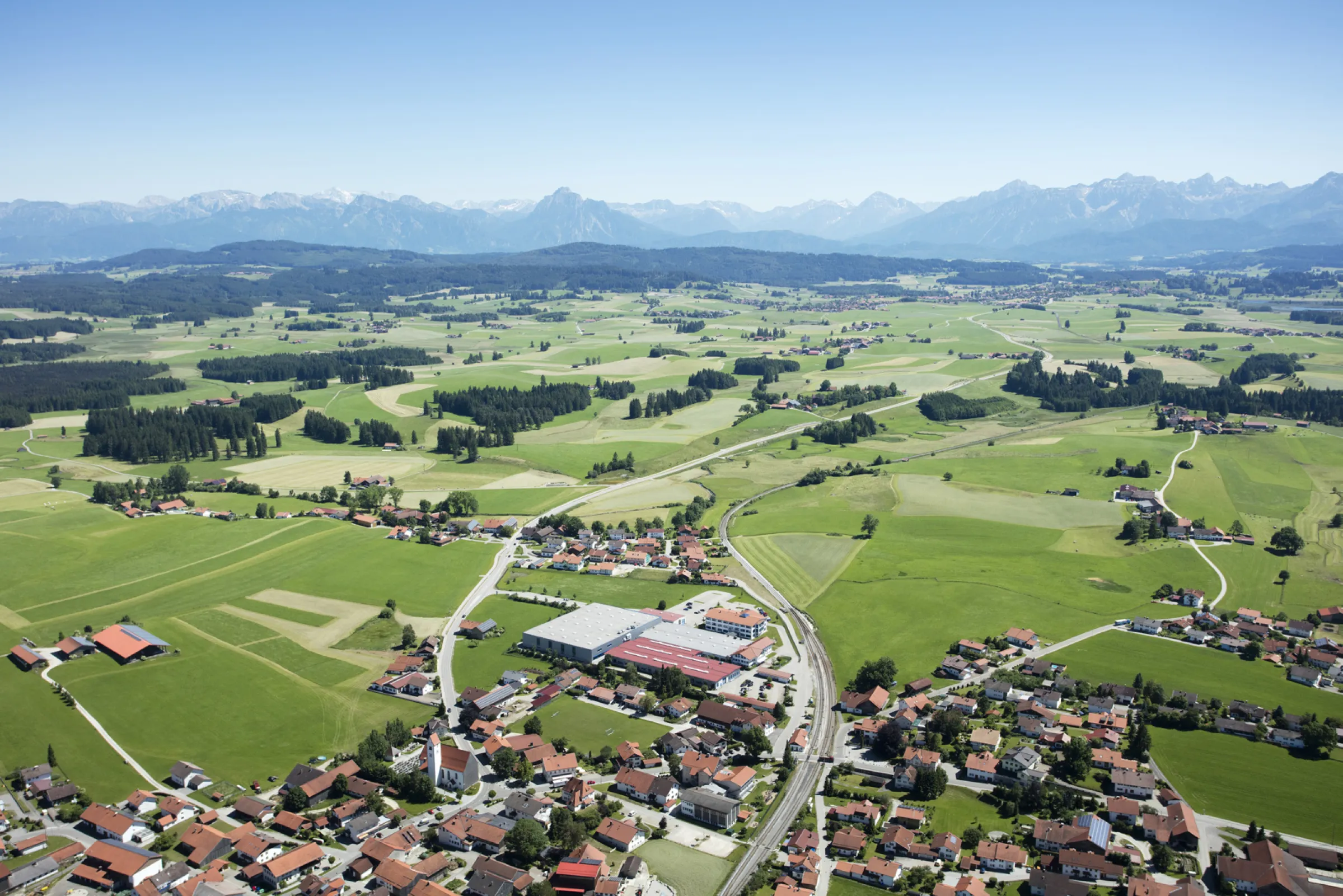 OTT-JAKOB's company headquarters, nestled in the Allgäu countryside.