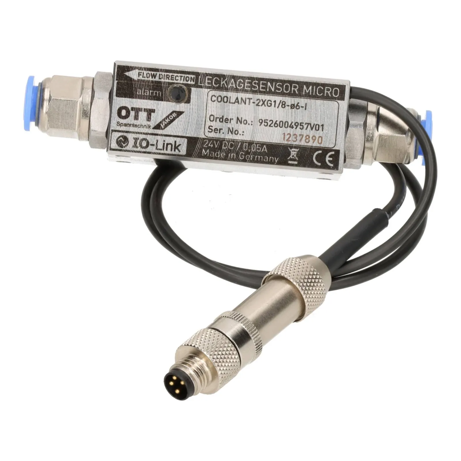 With external leakage monitoring micro, the calorimetric sensor is positioned in a measuring device that is installed in the leakage drain of the rotary union.