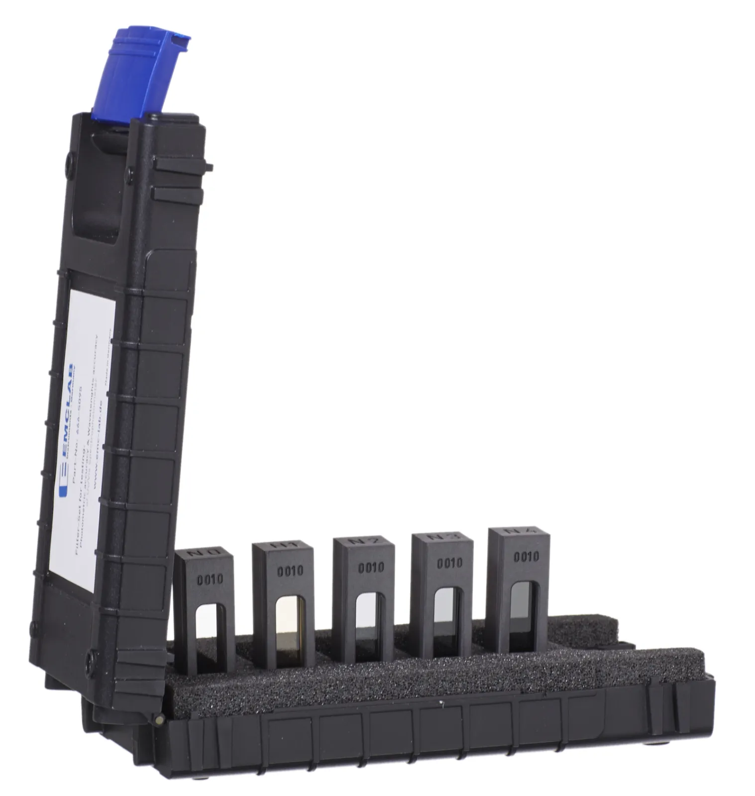 Calibration set EMC-SET 100 for UV/VIS Spectrophotometers wavelength and photometric accuracy with NIST tracable certificate