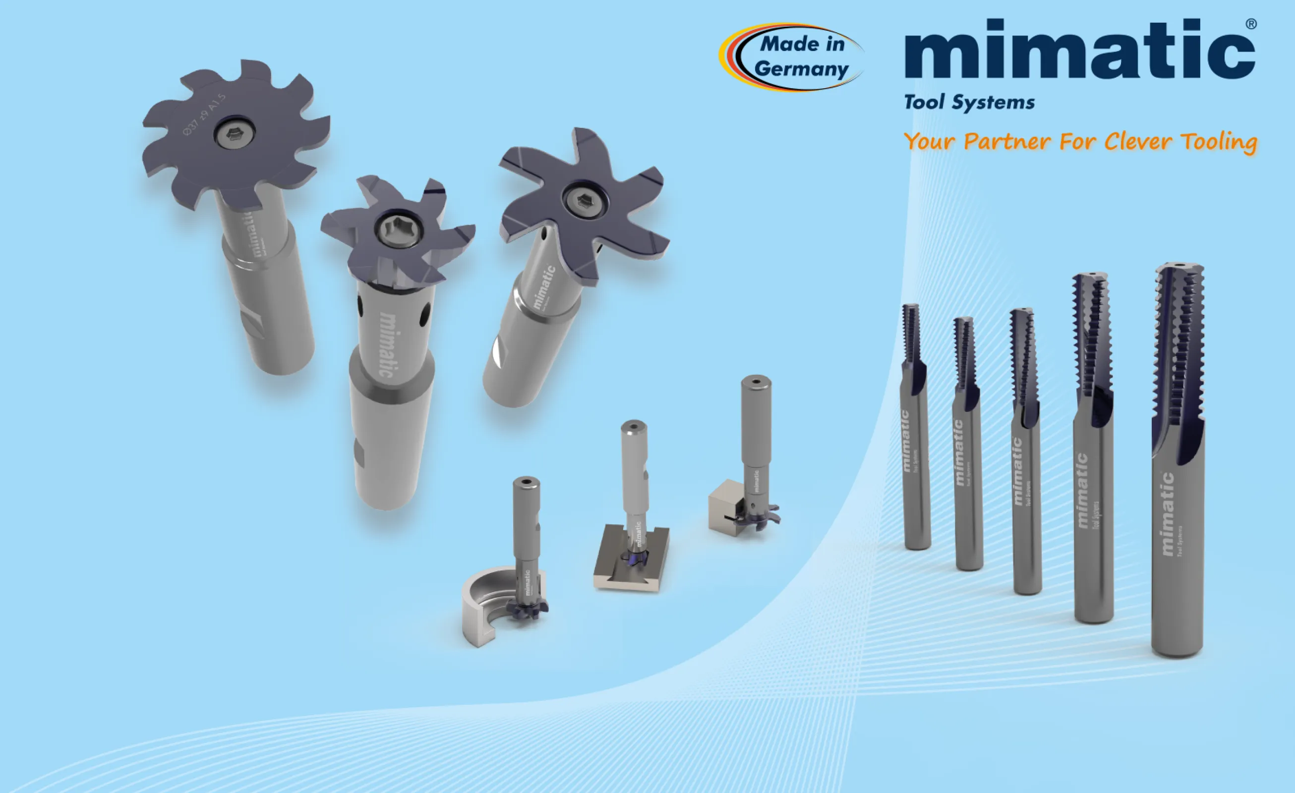 mimatic cutting tools such as PolyMILL and DeepMILL are designed for high-performance machining and maximum precision. Engineered for demanding applications, these tools deliver excellent stability, high cutting efficiency, and outstanding surface quality. Thanks to innovative geometries and robust tool design, mimatic solutions enable reliable machining even in deep cavities and difficult-to-access areas. Manufactured in Germany, our cutting tools stand for durability, process reliability, and optimal performance in modern production environments.