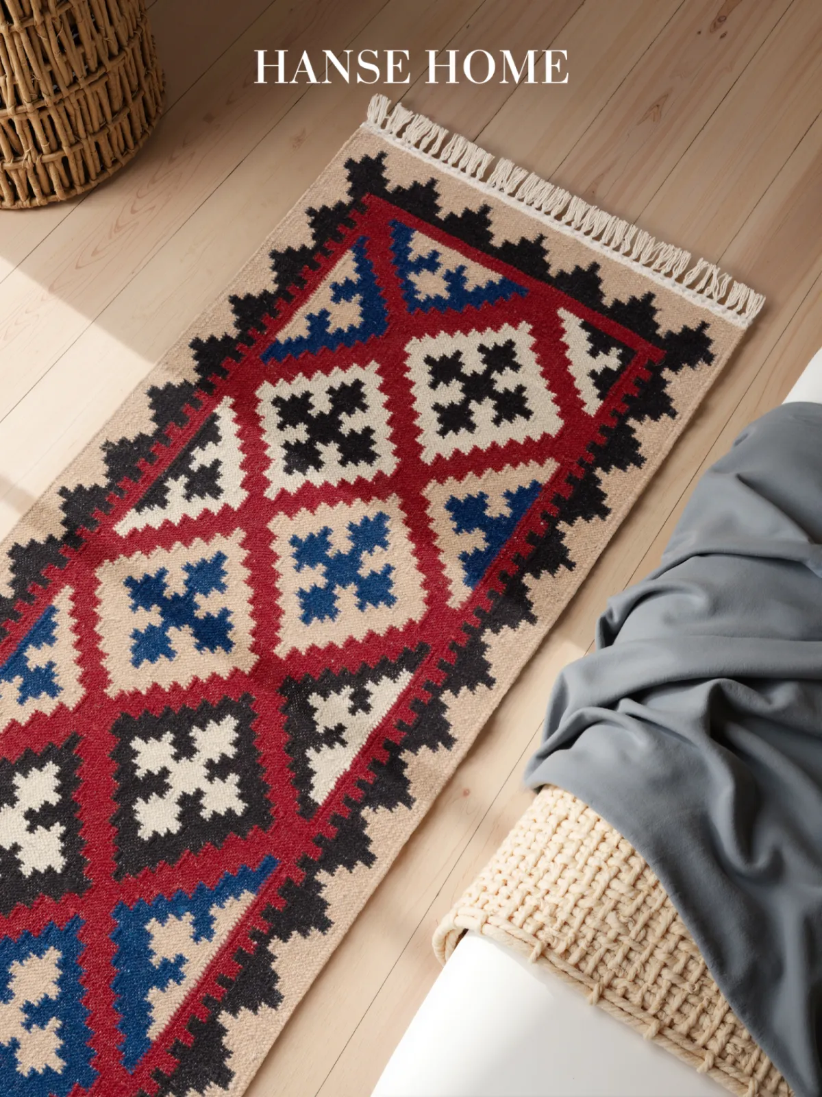 Handmade Woolen Kelim Runner Rami