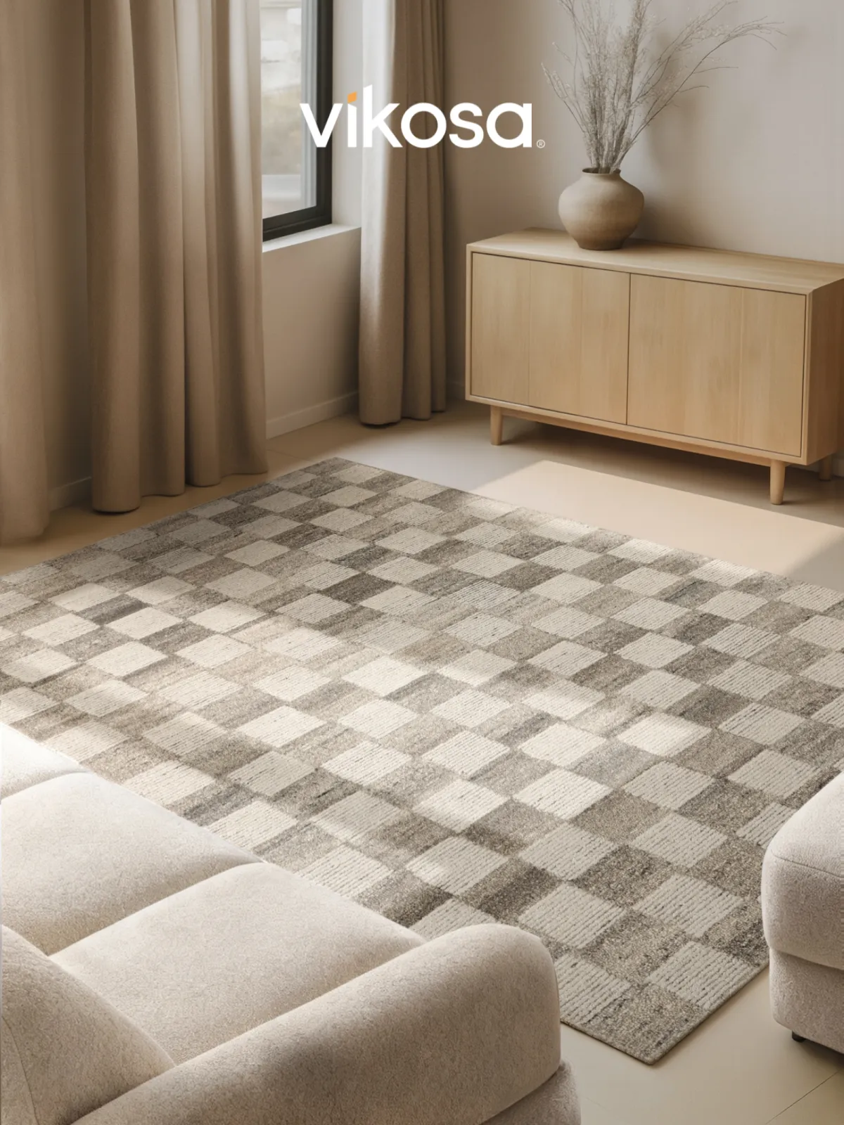 Vikosa Handwoven Woolen Rug Quadra