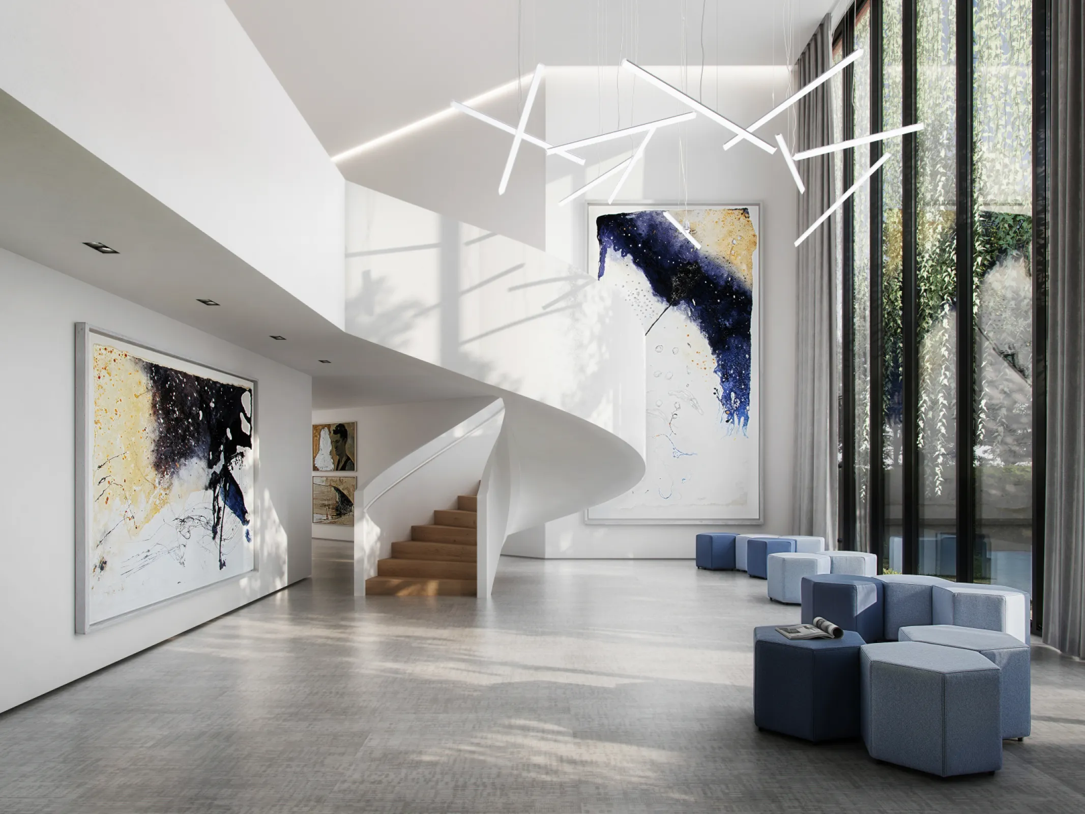 PURLINE wineo 1500 - tile - graphic - Fractal Light (PL15603GXL)