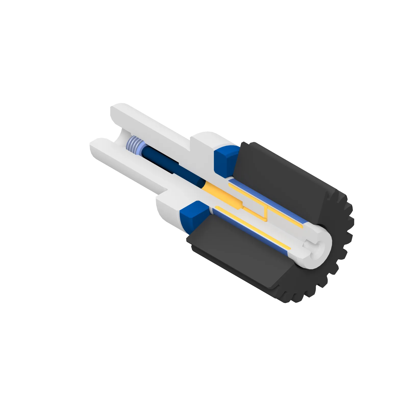 Hydraulic clamping system between centers Type S1