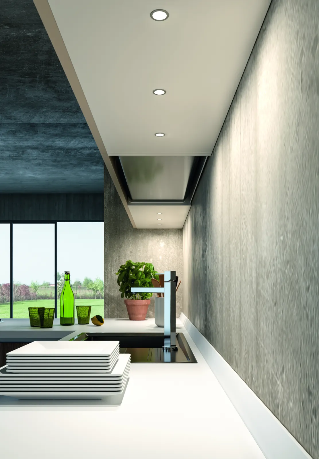 Timeless kitchen with lighting