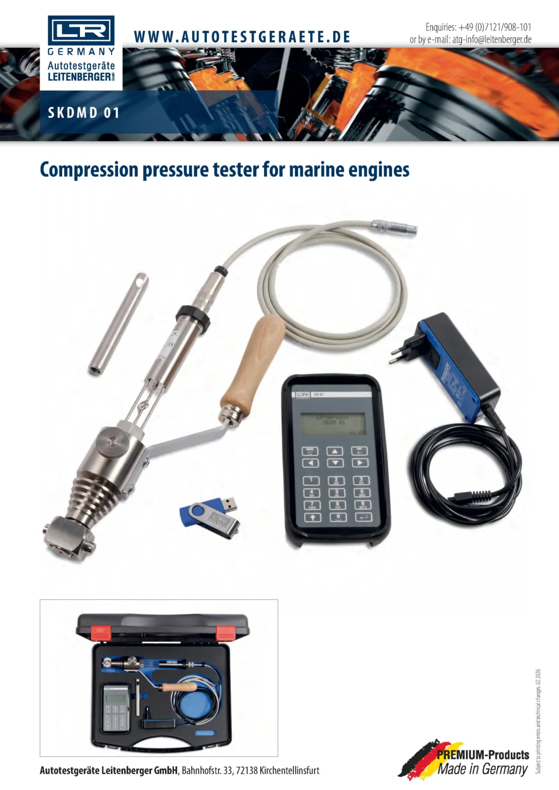 Compression pressure tester for marine engines