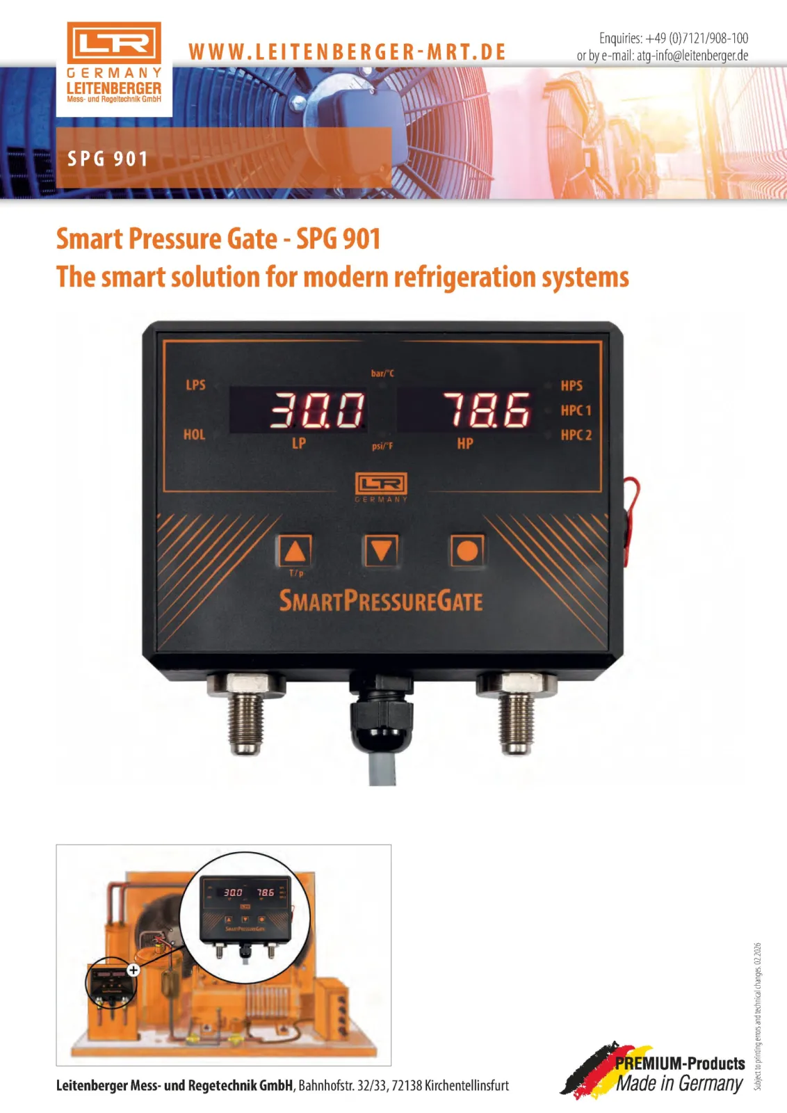 Smart Pressure Gate - SPG 901 The smart solution for modern refrigeration systems