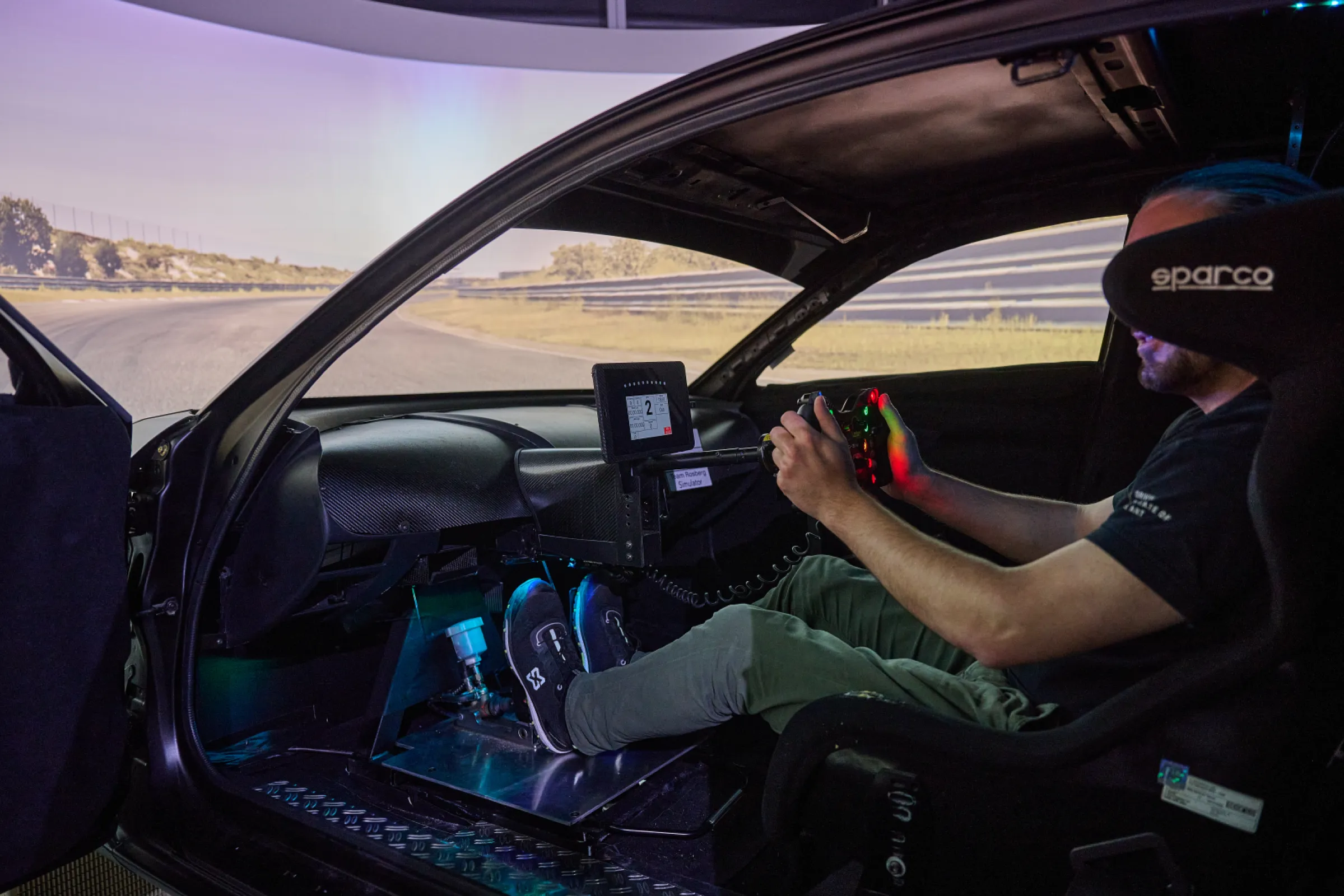 Driver training at race simulator