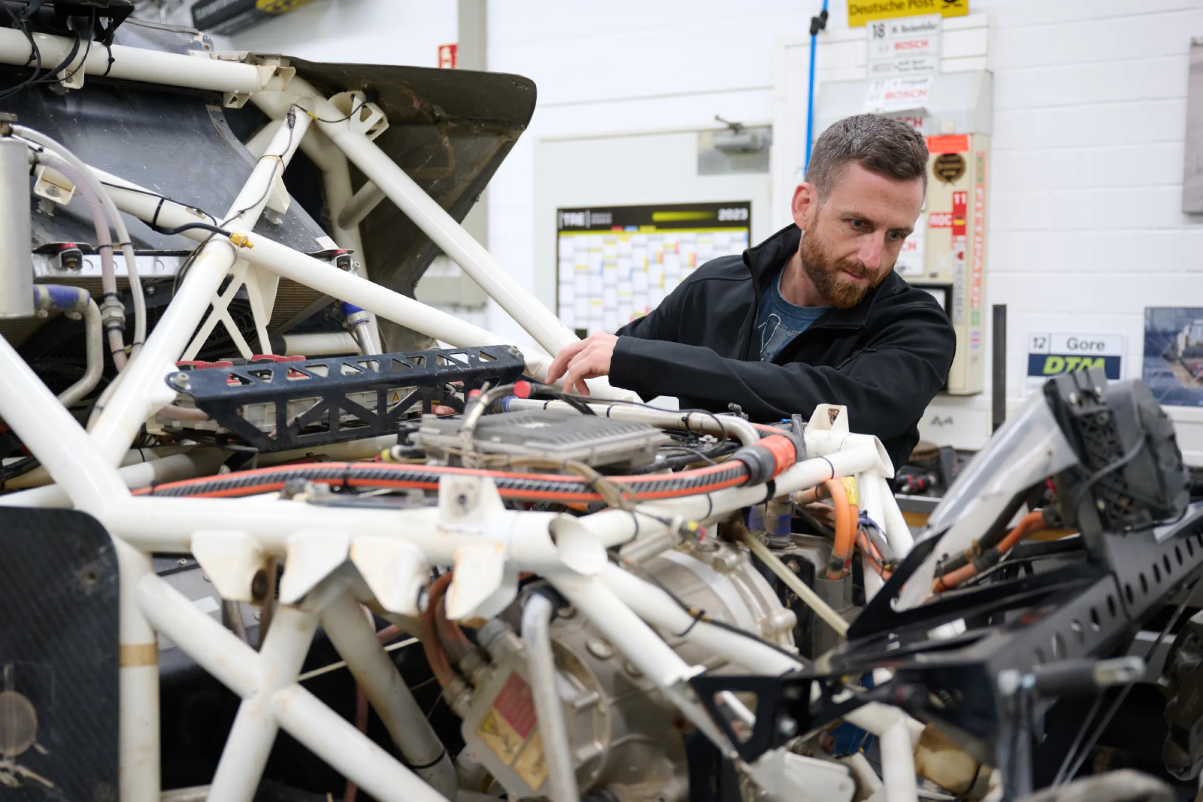 Race car preparation for testing